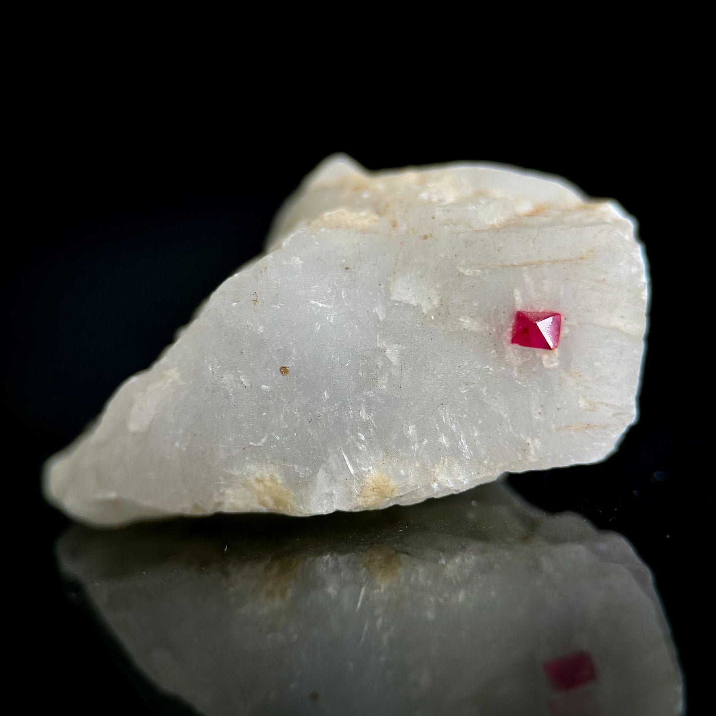 Spinel on Marble Matrix | Burmese pink crystal, mineral specimen from Mogok, Myanmar