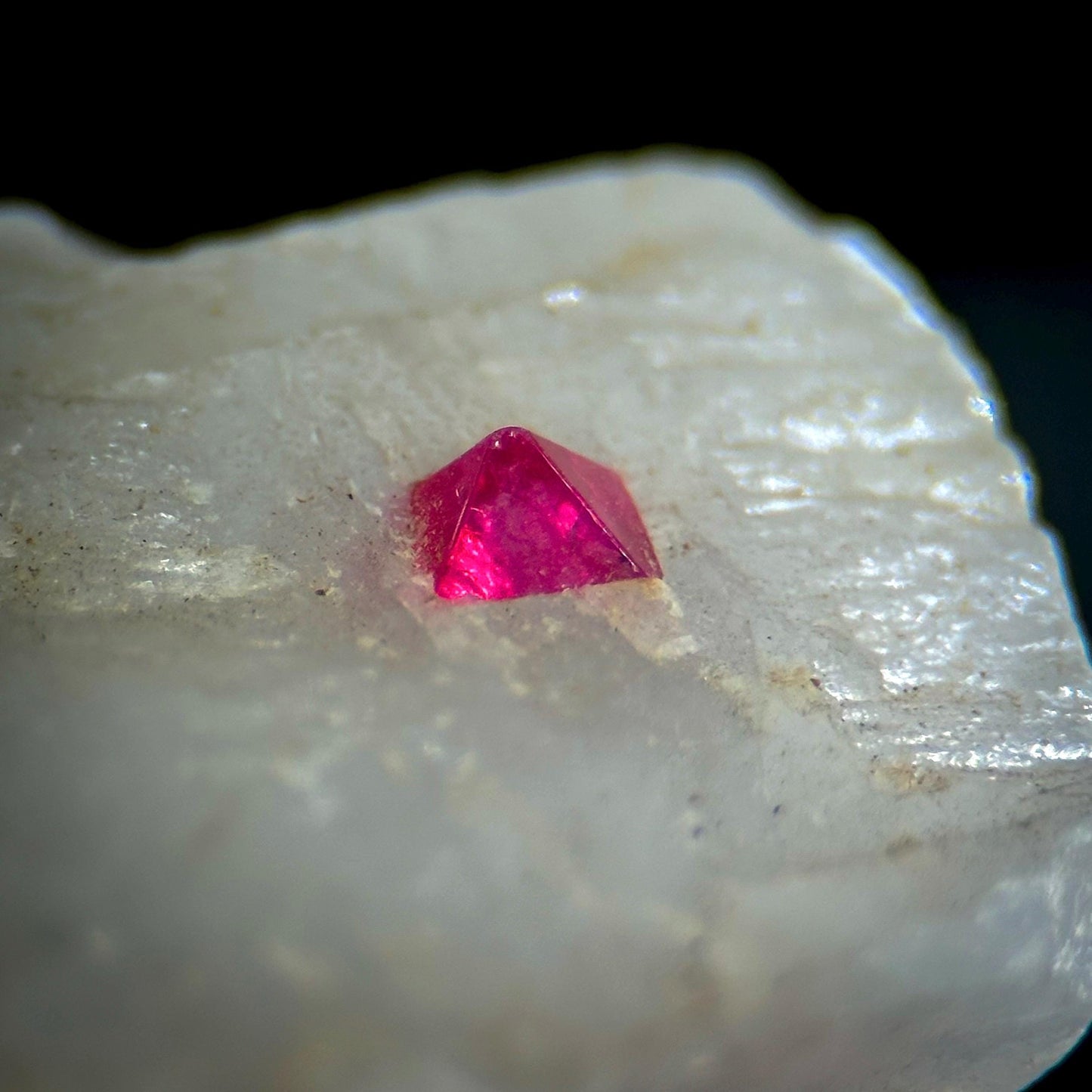 Spinel on Marble Matrix | Burmese pink crystal, mineral specimen from Mogok, Myanmar