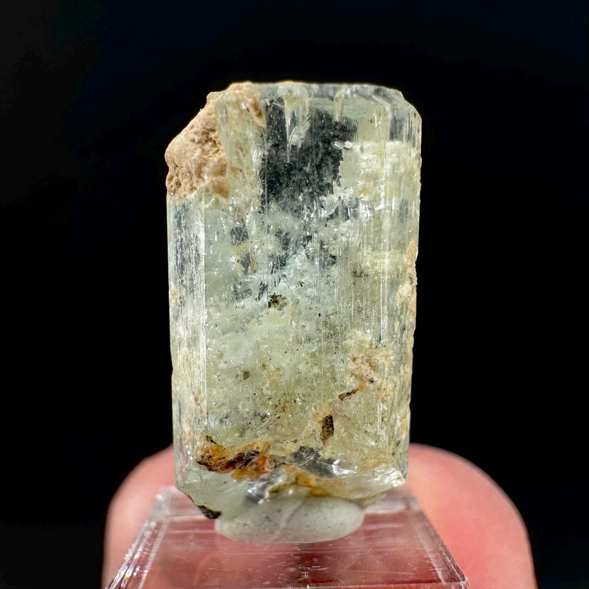 Aquamarine Crystal | natural blue beryl, mineral specimen from Namibia