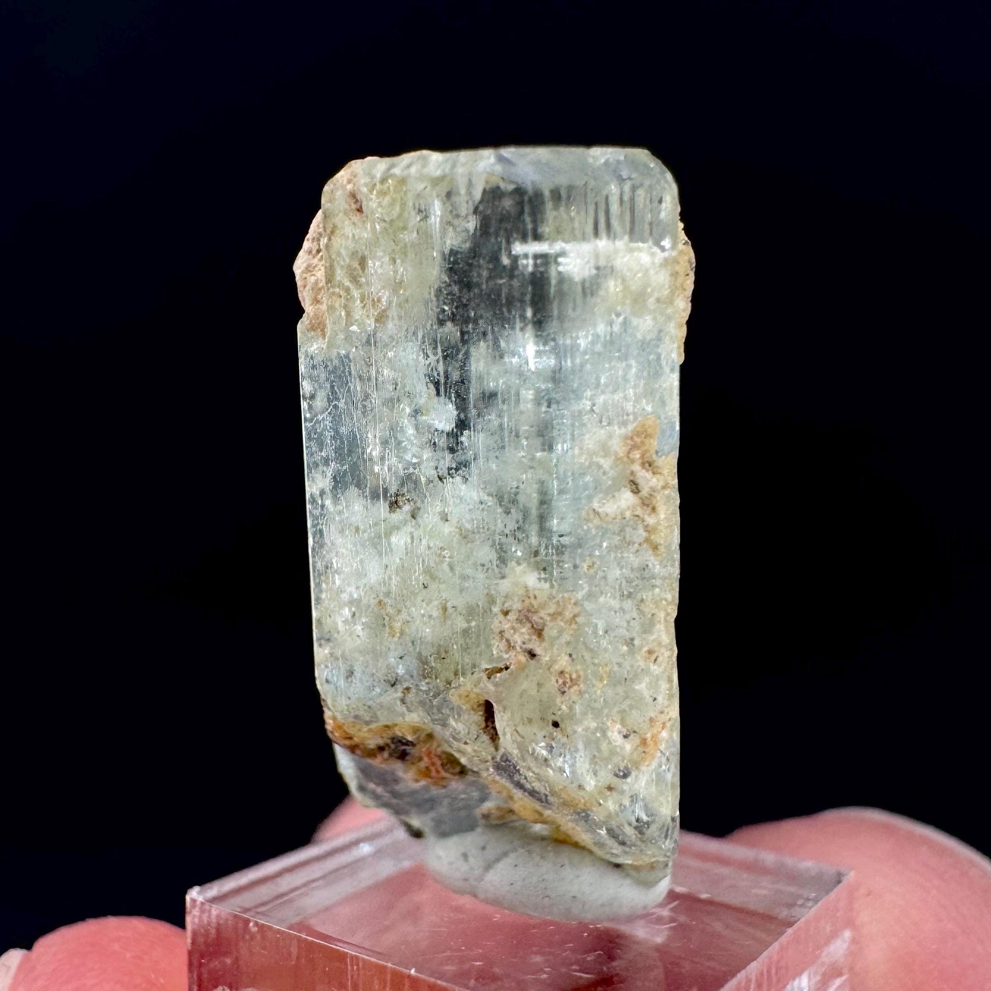Aquamarine Crystal | natural blue beryl, mineral specimen from Namibia