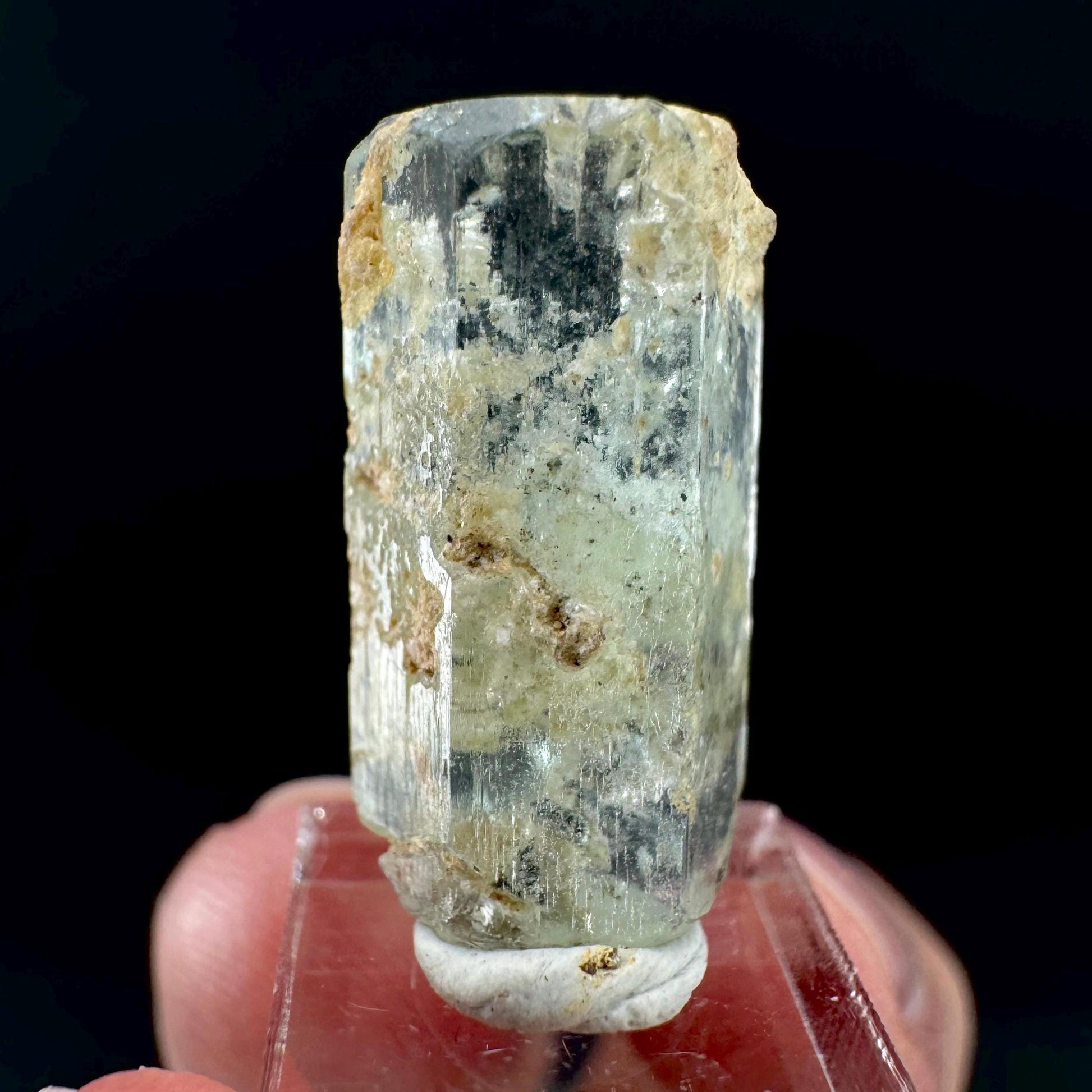 Aquamarine Crystal | natural blue beryl, mineral specimen from Namibia