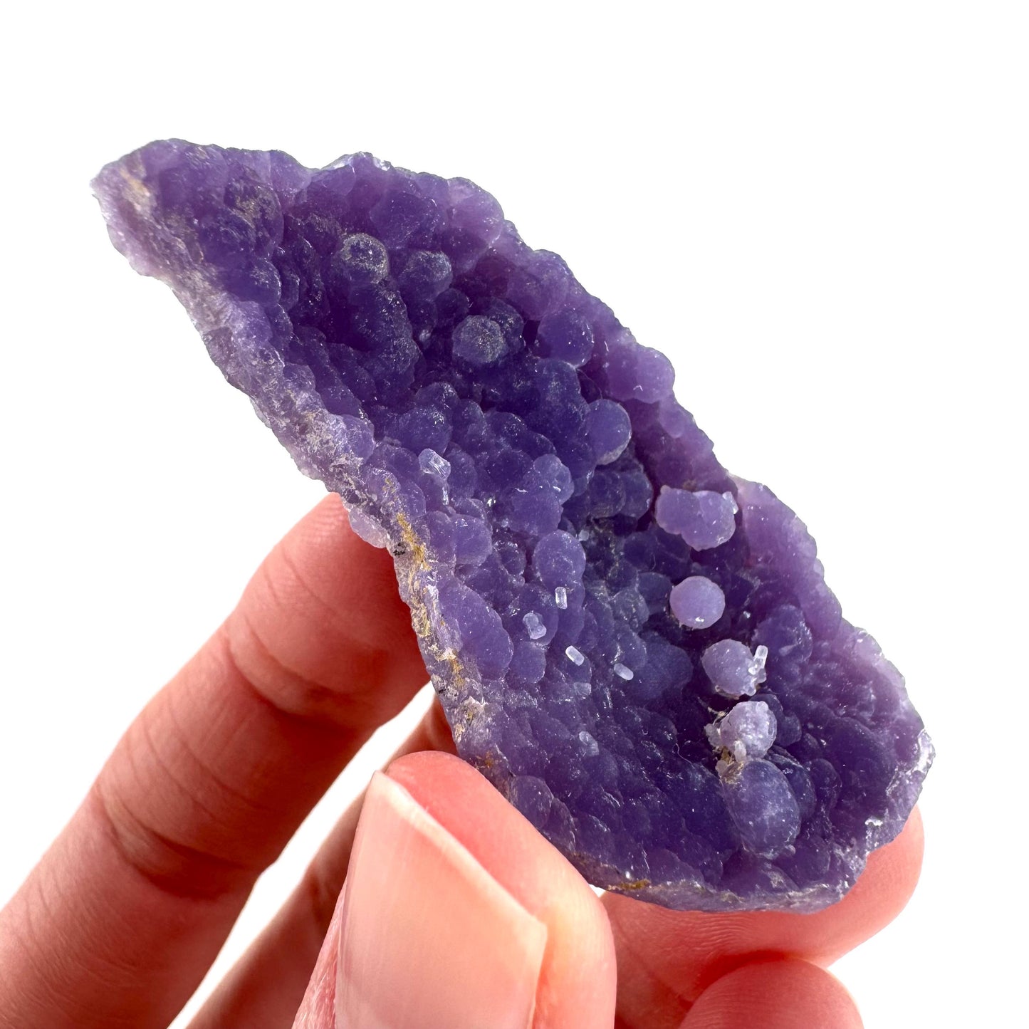 Grape Agate | botryoidal crystal cluster, purple mineral specimen from Indonesia