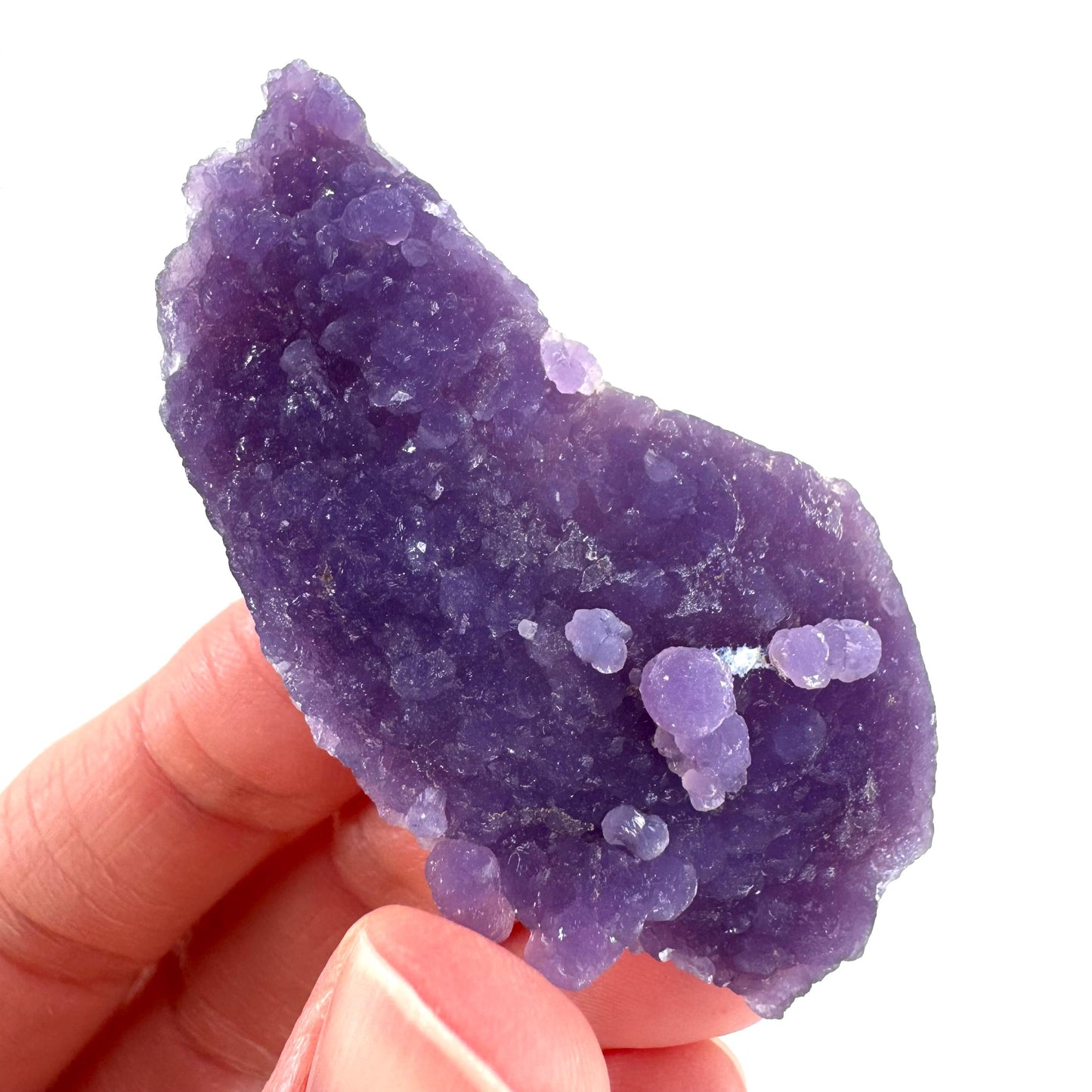 Grape Agate | botryoidal crystal cluster, purple mineral specimen from Indonesia