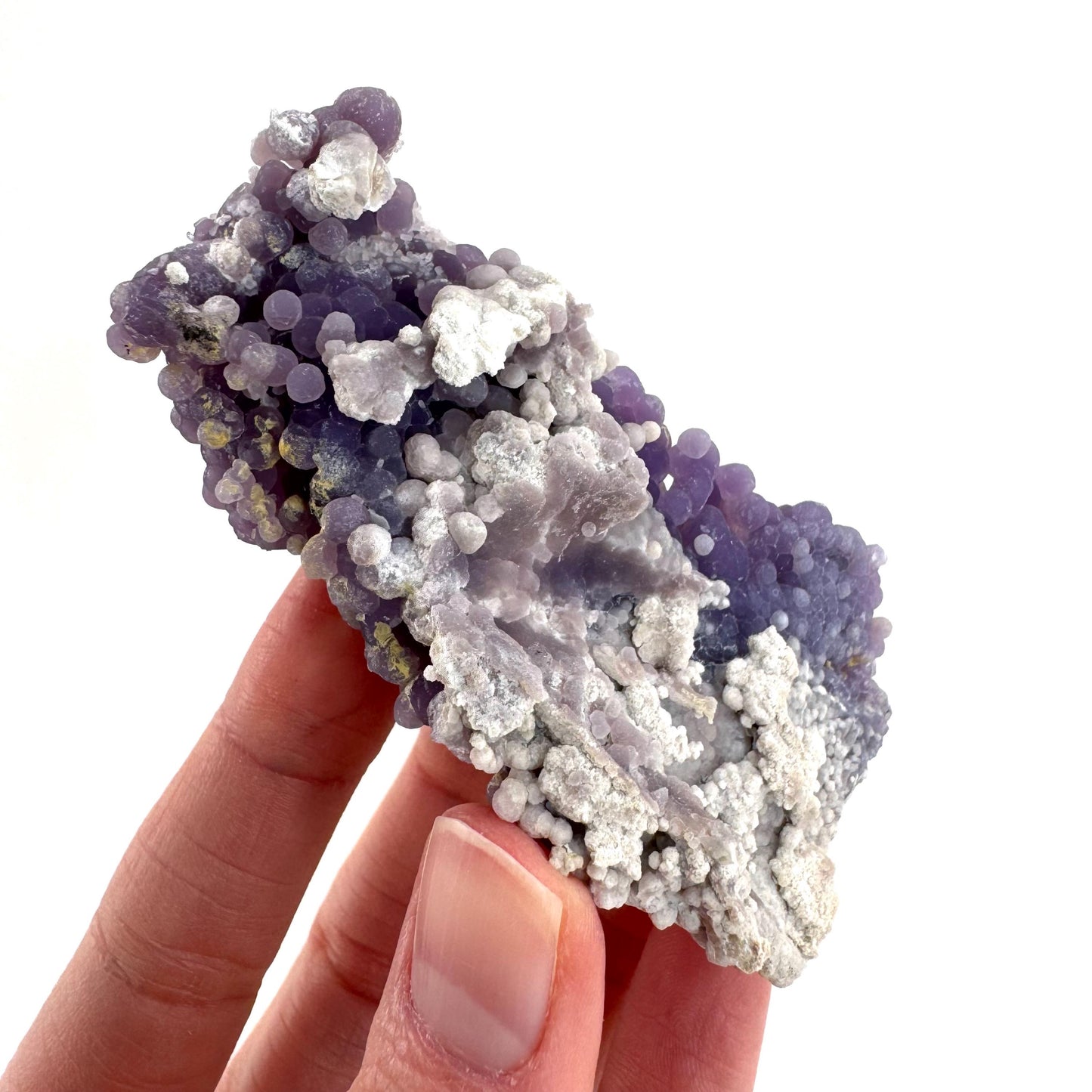 Grape Agate | botryoidal crystal cluster, purple mineral specimen from Indonesia