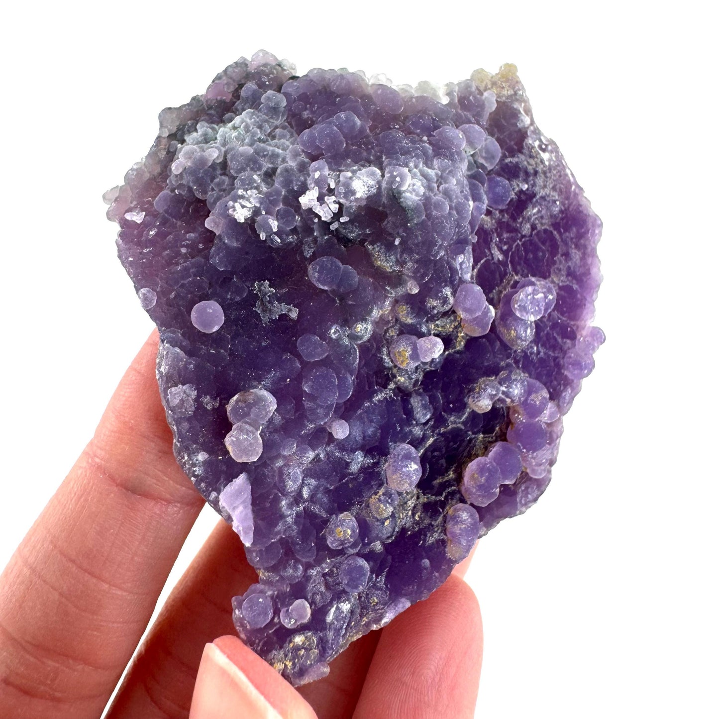 Grape Agate | botryoidal crystal cluster, purple mineral specimen from Indonesia