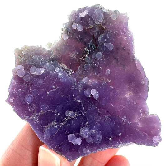Grape Agate | botryoidal crystal cluster, purple mineral specimen from Indonesia