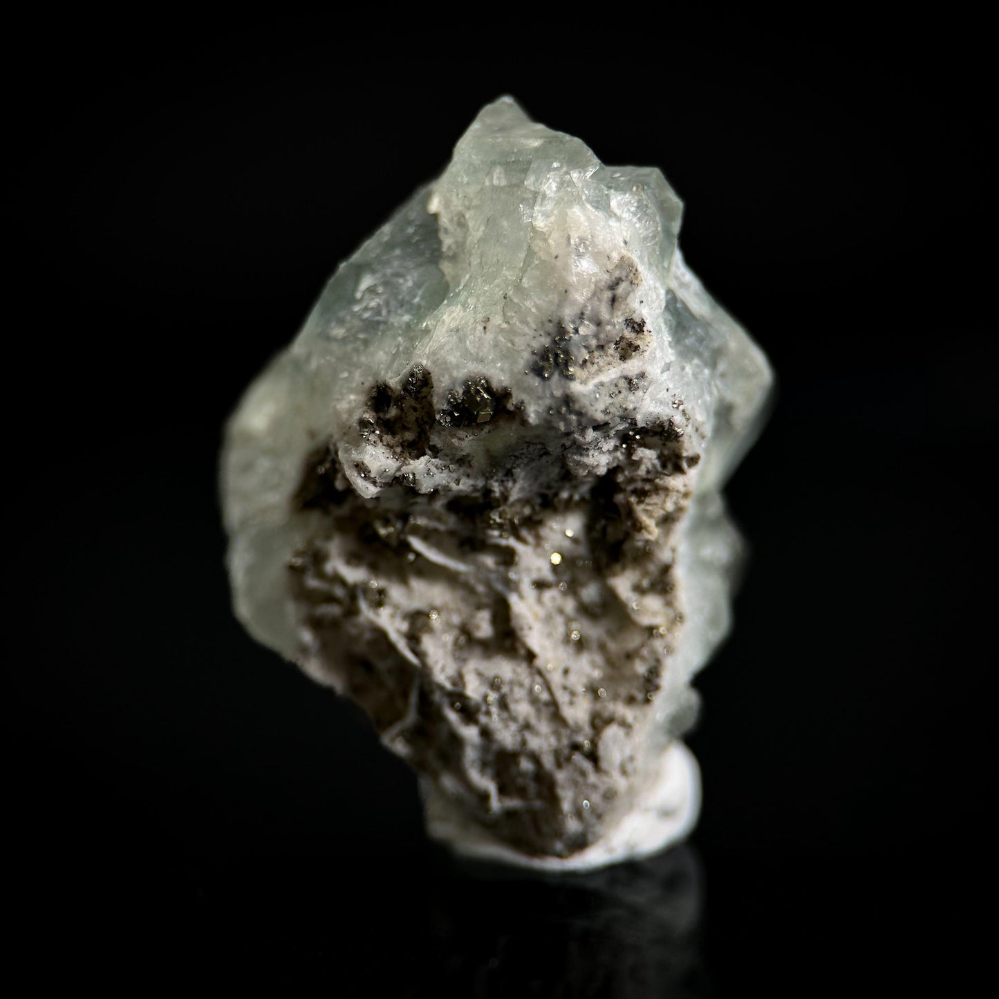 Fluorite w/ Pyrite & Quartz | natural green crystal cluster, mineral specimen from Canada