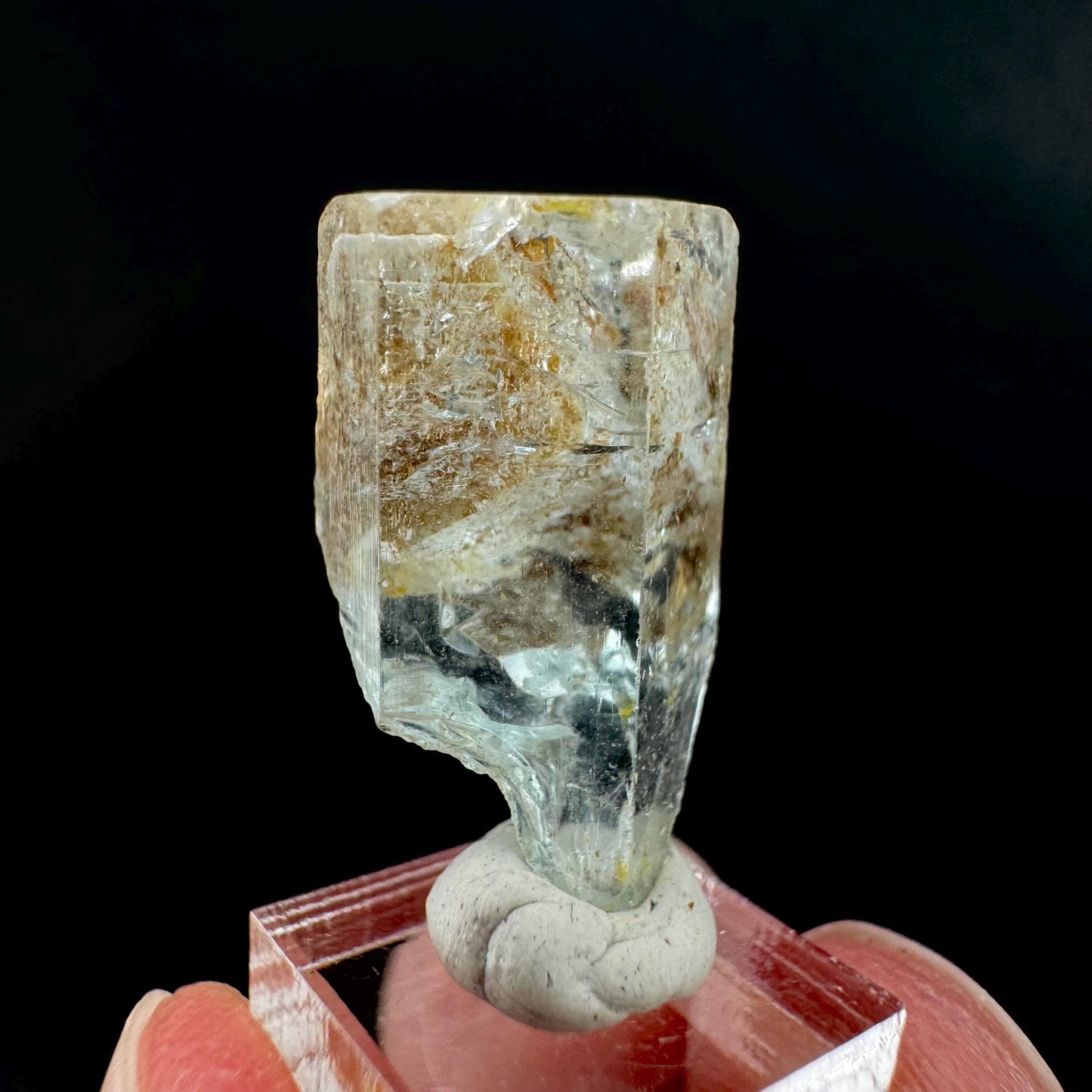 Aquamarine Crystal | natural blue beryl, mineral specimen from Namibia