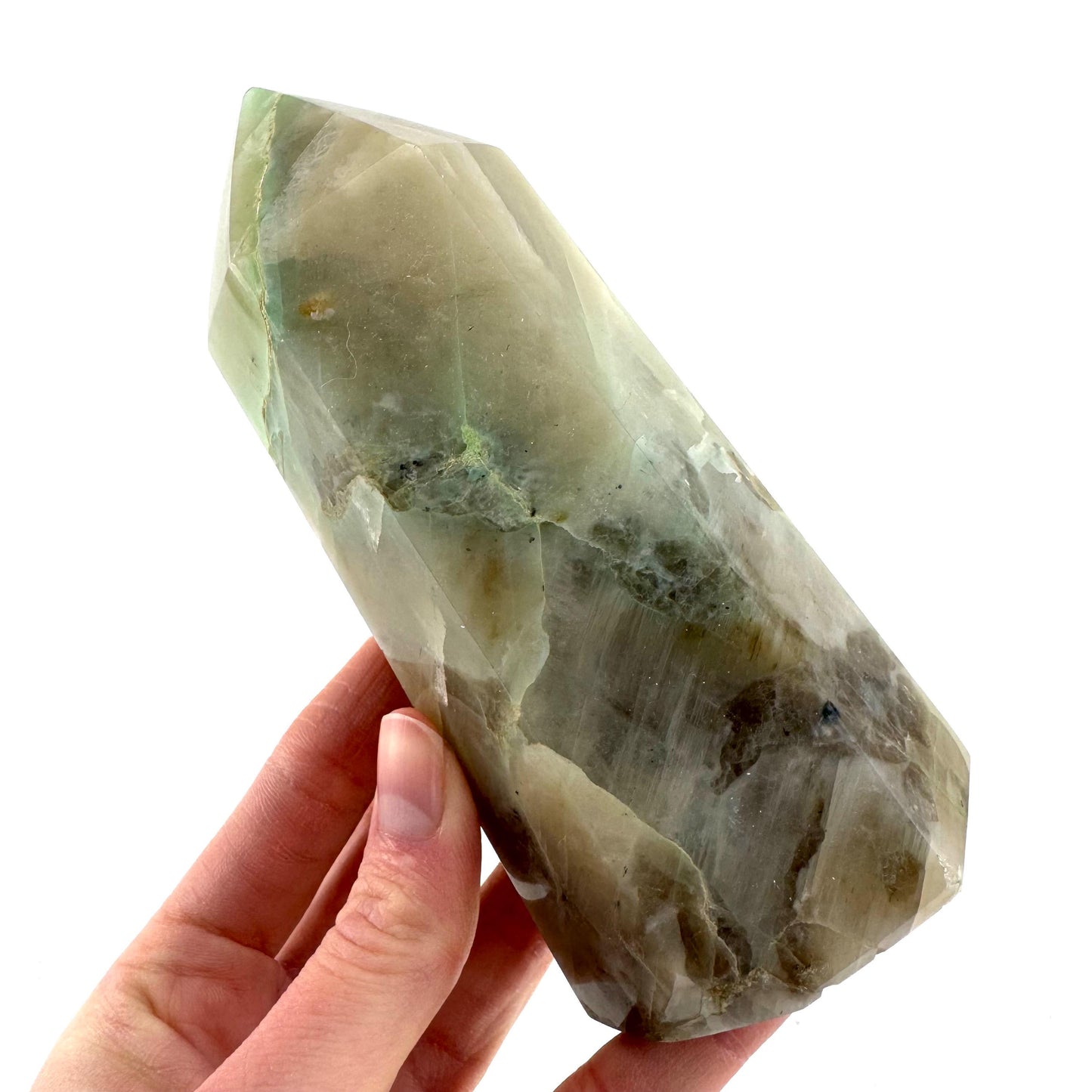 Garnierite Crystal Point | Polished Tower