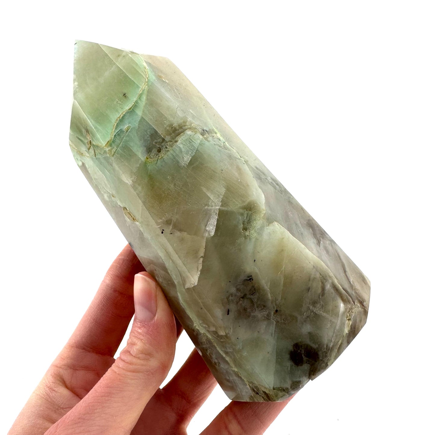 Garnierite Crystal Point | Polished Tower