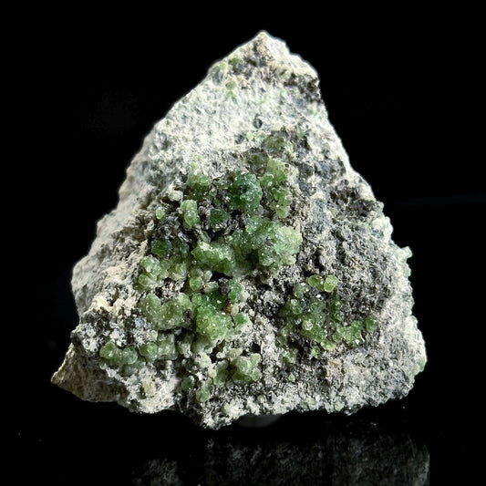 Chrome Grossular Garnet | green crystal, natural mineral specimen from Canada