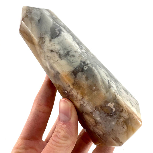 Flower Agate Point | Polished Crystal Tower