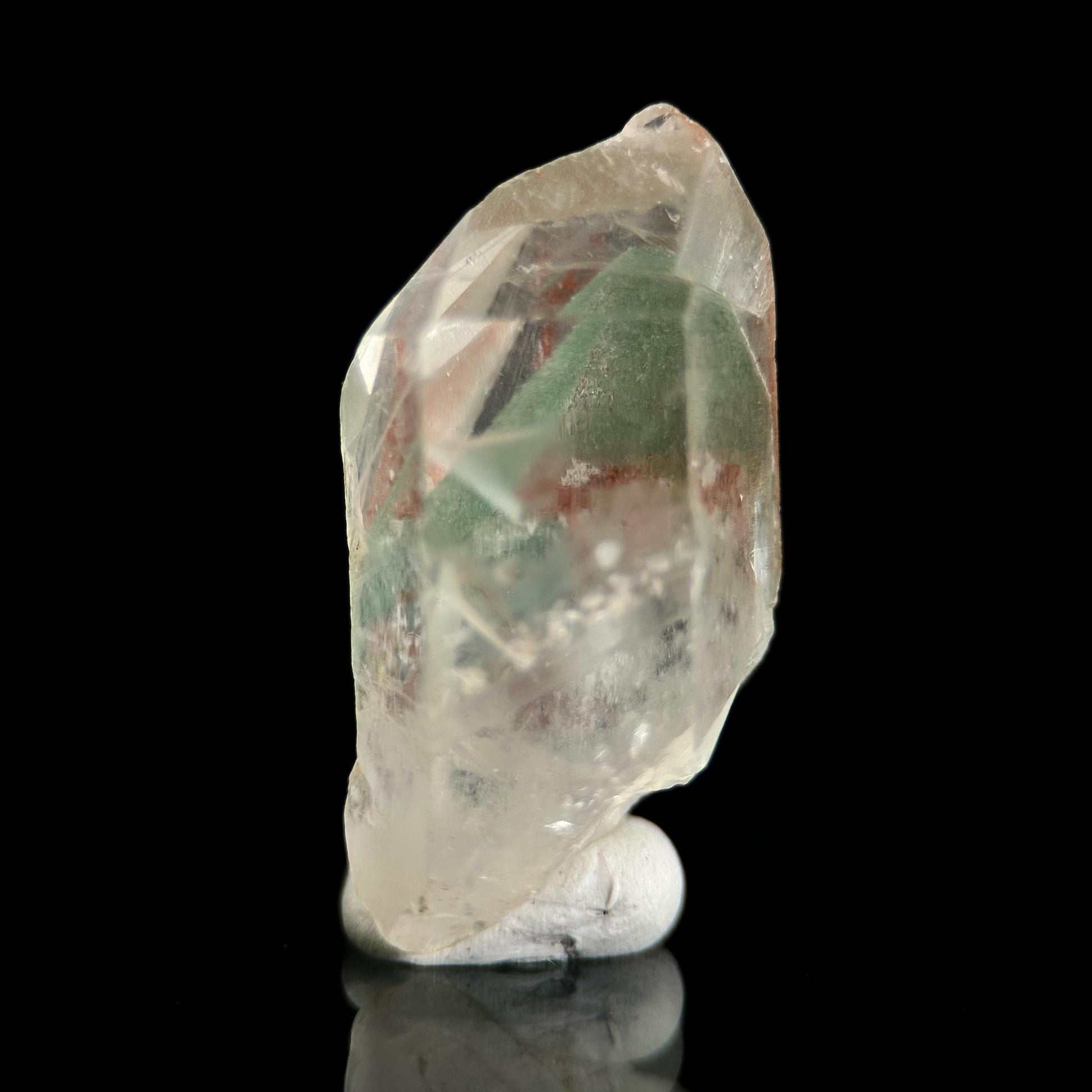 Phantom Chlorite Quartz | Green & Red Crystal, Mineral Specimen from Madagascar
