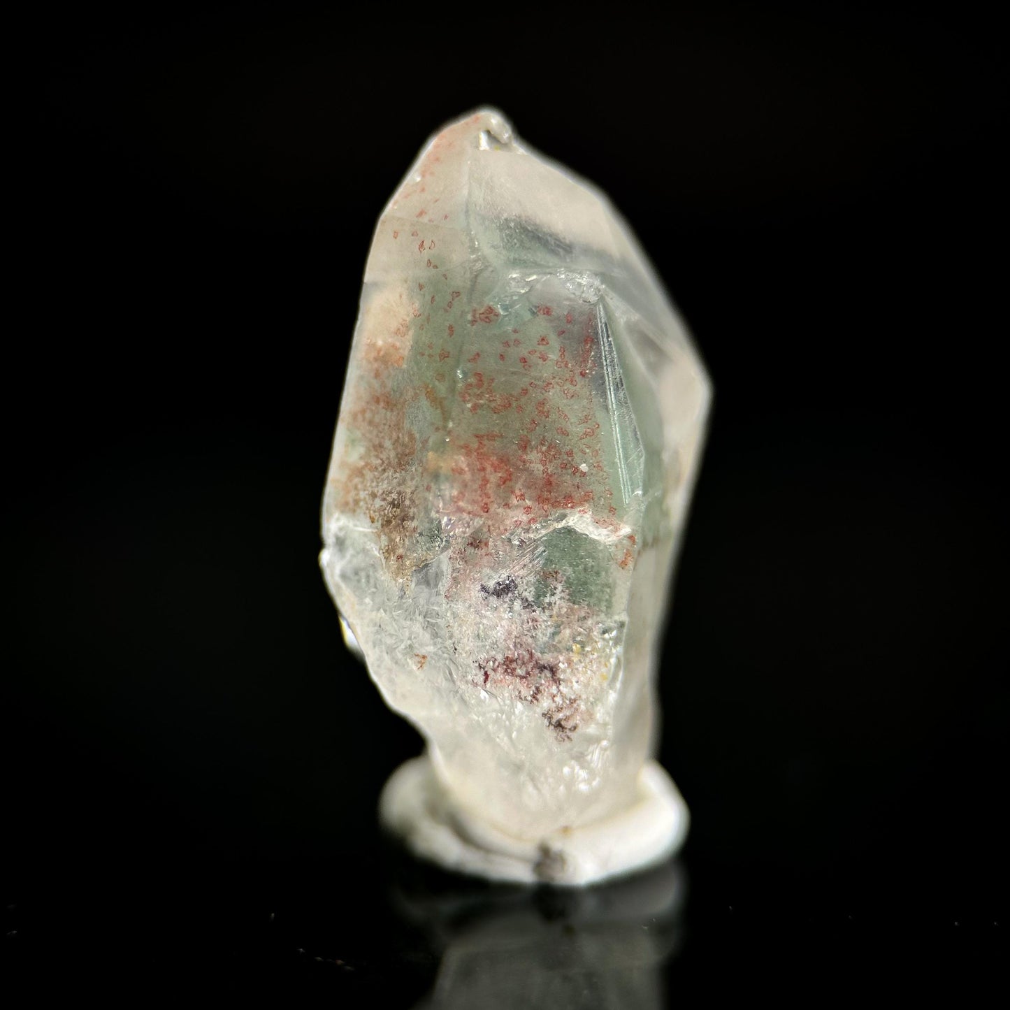 Phantom Chlorite Quartz | Green & Red Crystal, Mineral Specimen from Madagascar