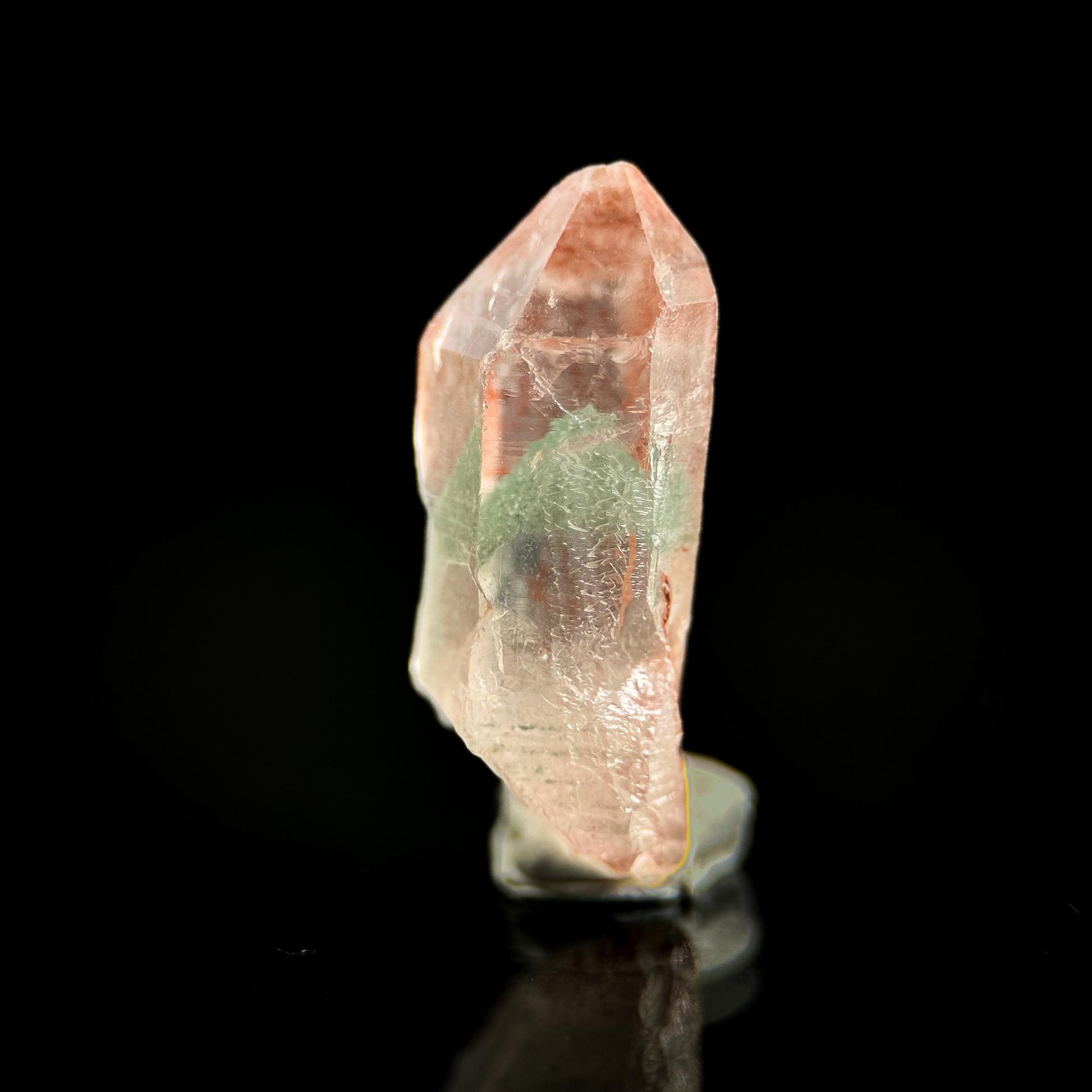 Phantom Chlorite Quartz | Green & Red Crystal, Mineral Specimen from Madagascar