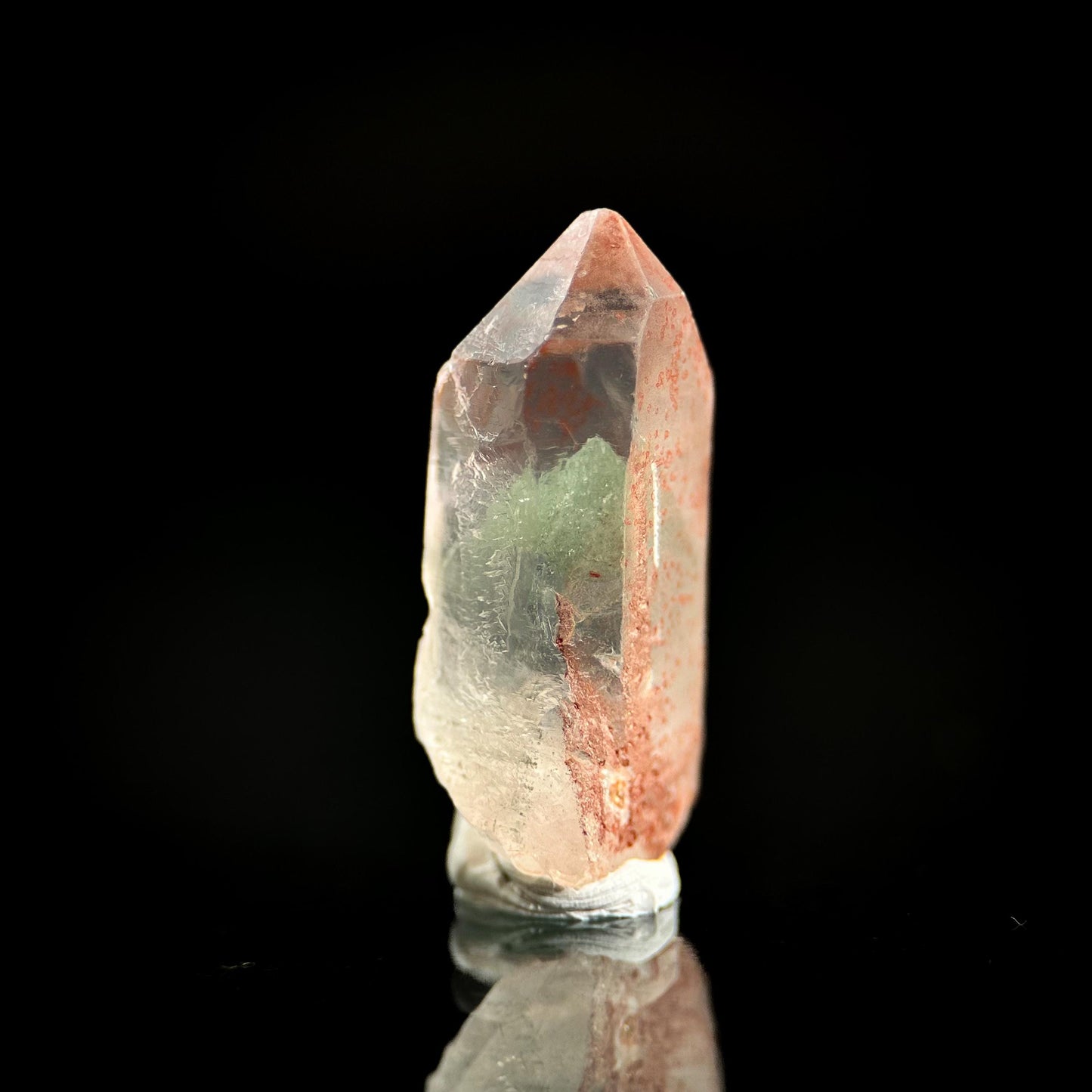 Phantom Chlorite Quartz | Green & Red Crystal, Mineral Specimen from Madagascar