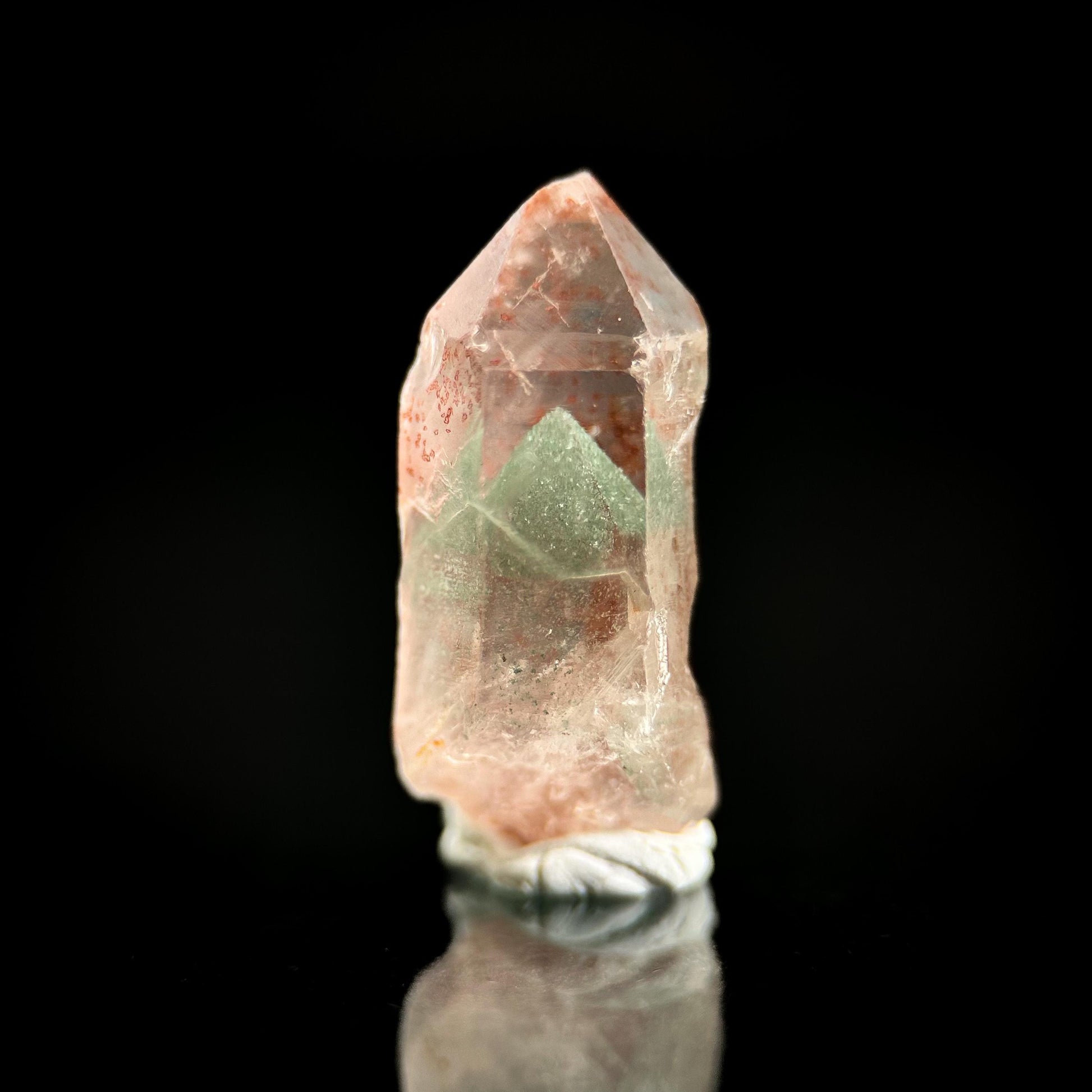 Phantom Chlorite Quartz | Green & Red Crystal, Mineral Specimen from Madagascar