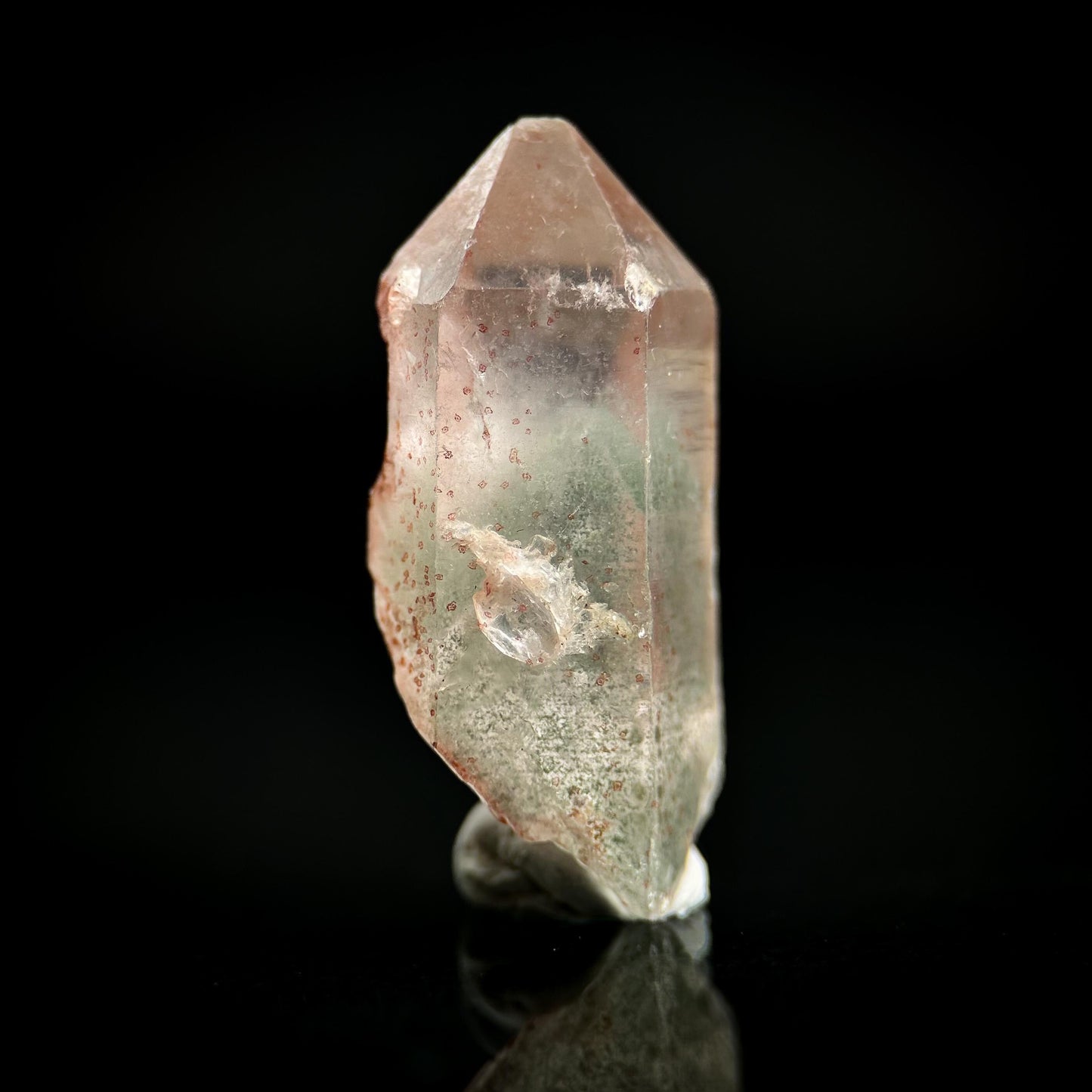 Phantom Chlorite Quartz | Green & Red Crystal, Mineral Specimen from Madagascar