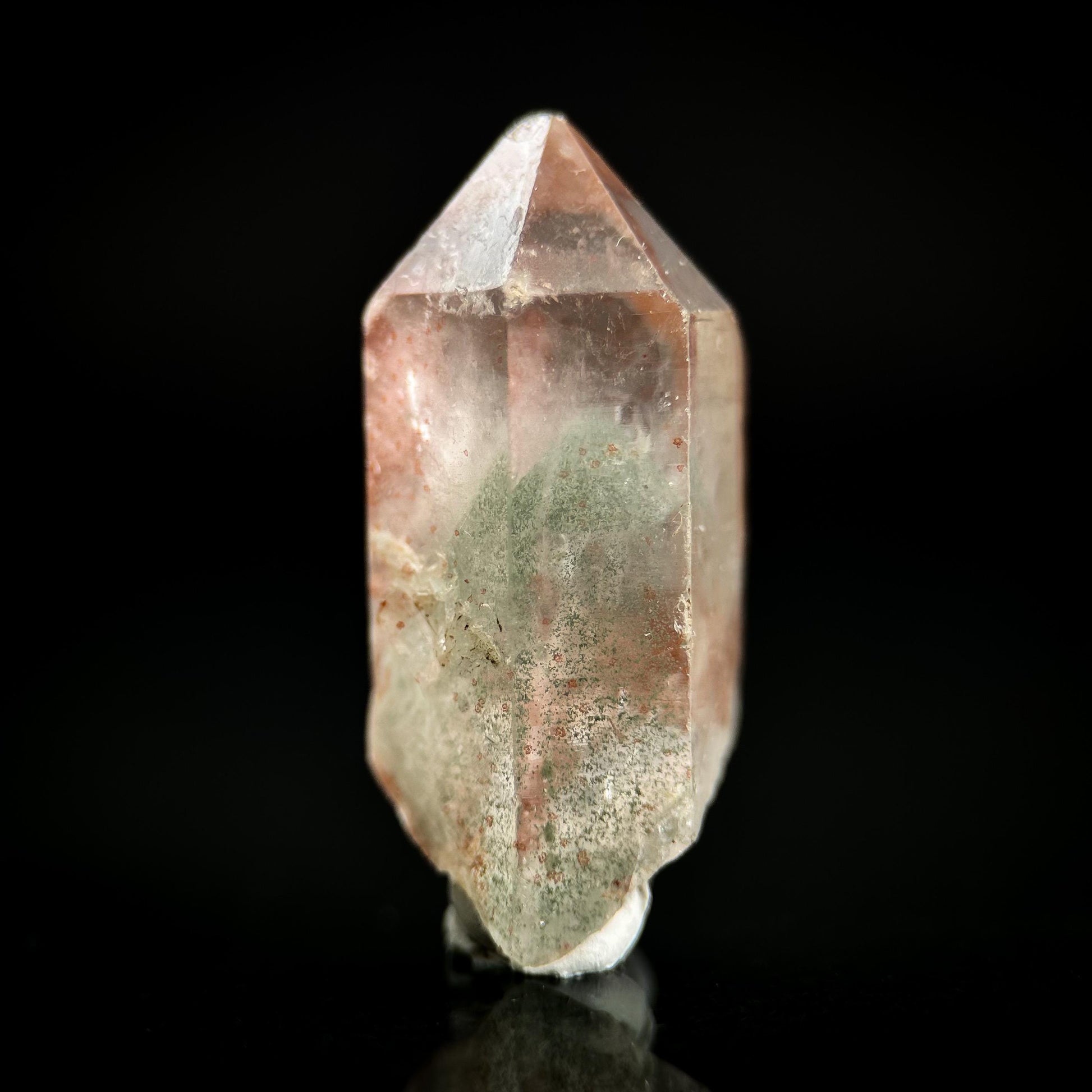 Phantom Chlorite Quartz | Green & Red Crystal, Mineral Specimen from Madagascar