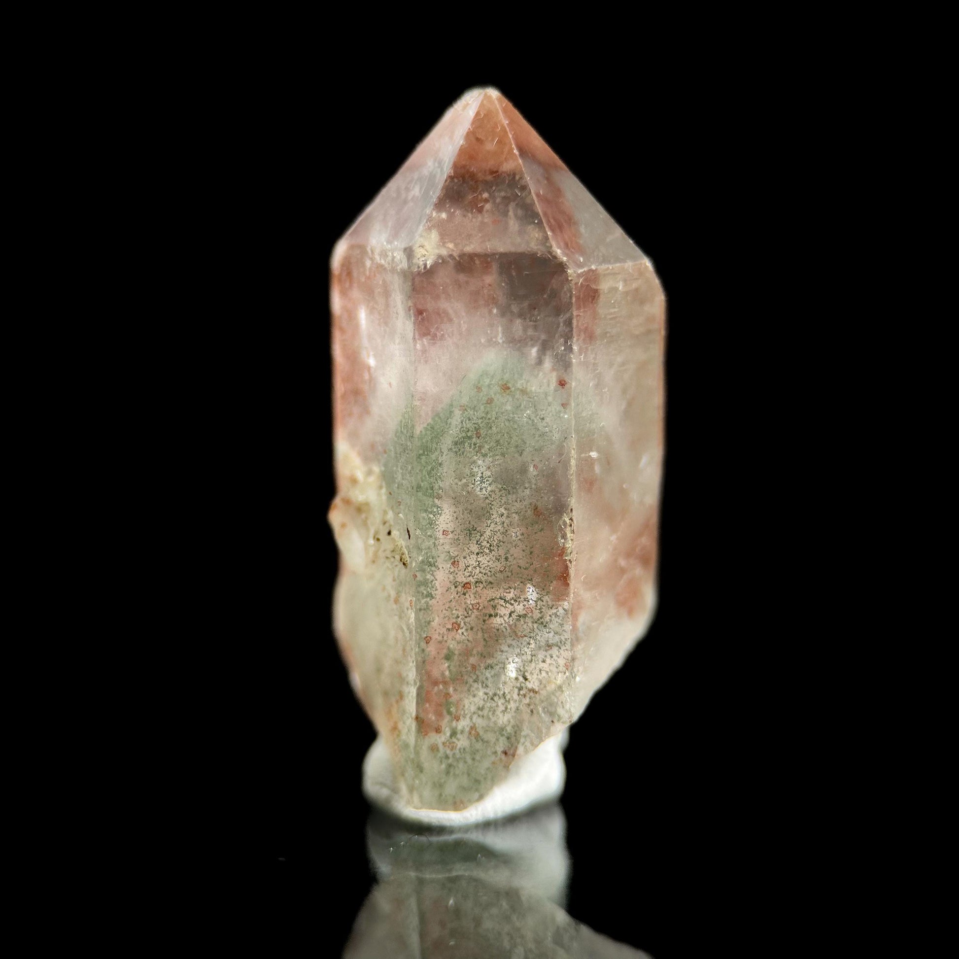 Phantom Chlorite Quartz | Green & Red Crystal, Mineral Specimen from Madagascar