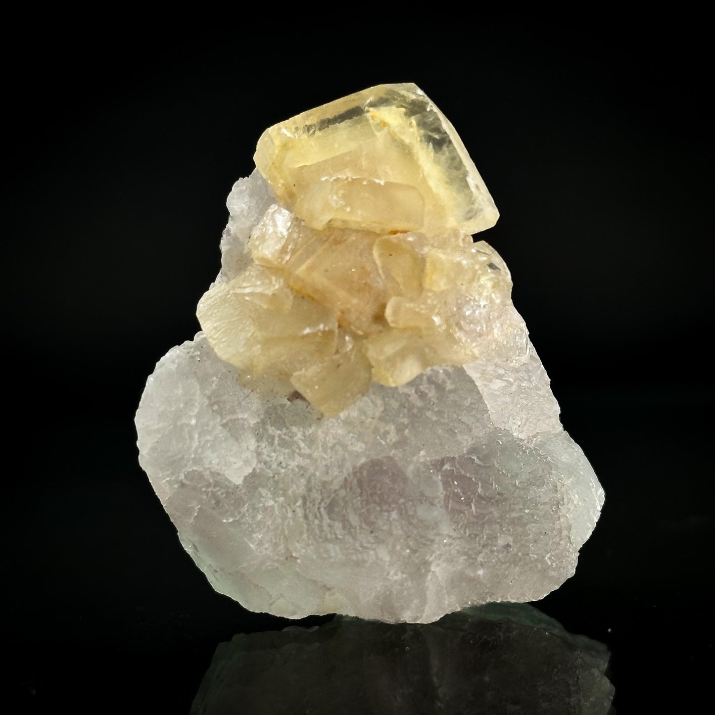 Barite on Fluorite | natural crystal cluster, mineral specimen from Canada