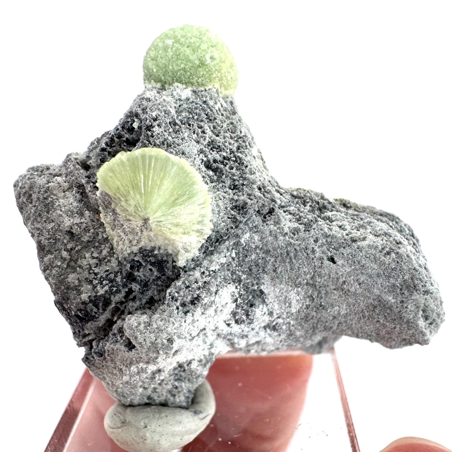 Wavellite (Arkansas, USA) | green crystal cluster, mineral specimen