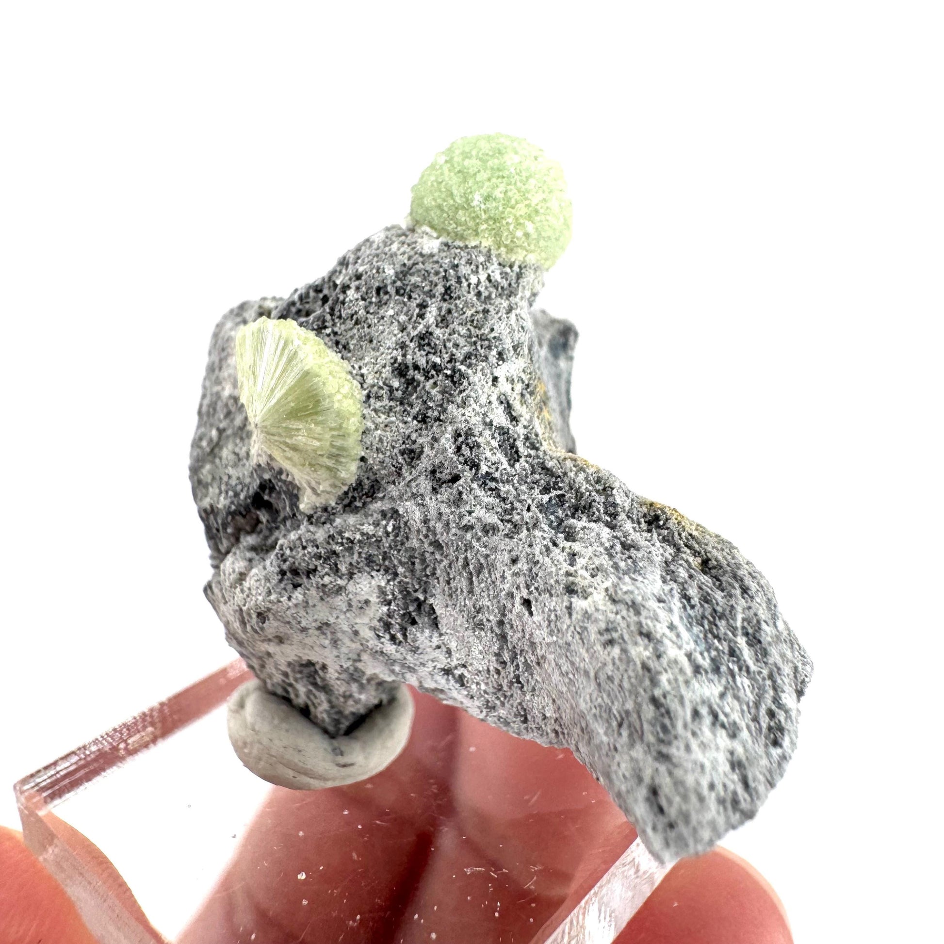 Wavellite (Arkansas, USA) | green crystal cluster, mineral specimen