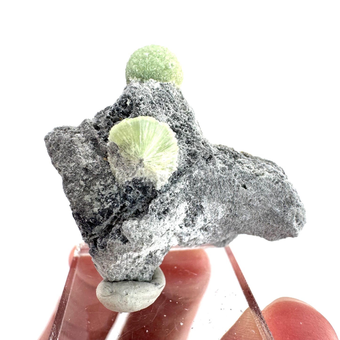 Wavellite (Arkansas, USA) | green crystal cluster, mineral specimen