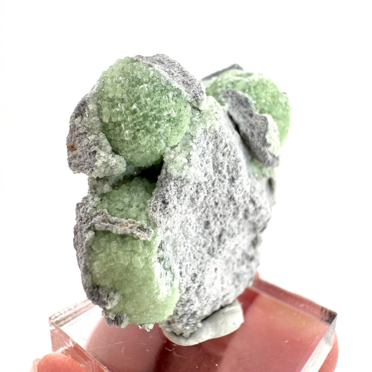 Wavellite (Arkansas, USA) | green crystal cluster, mineral specimen
