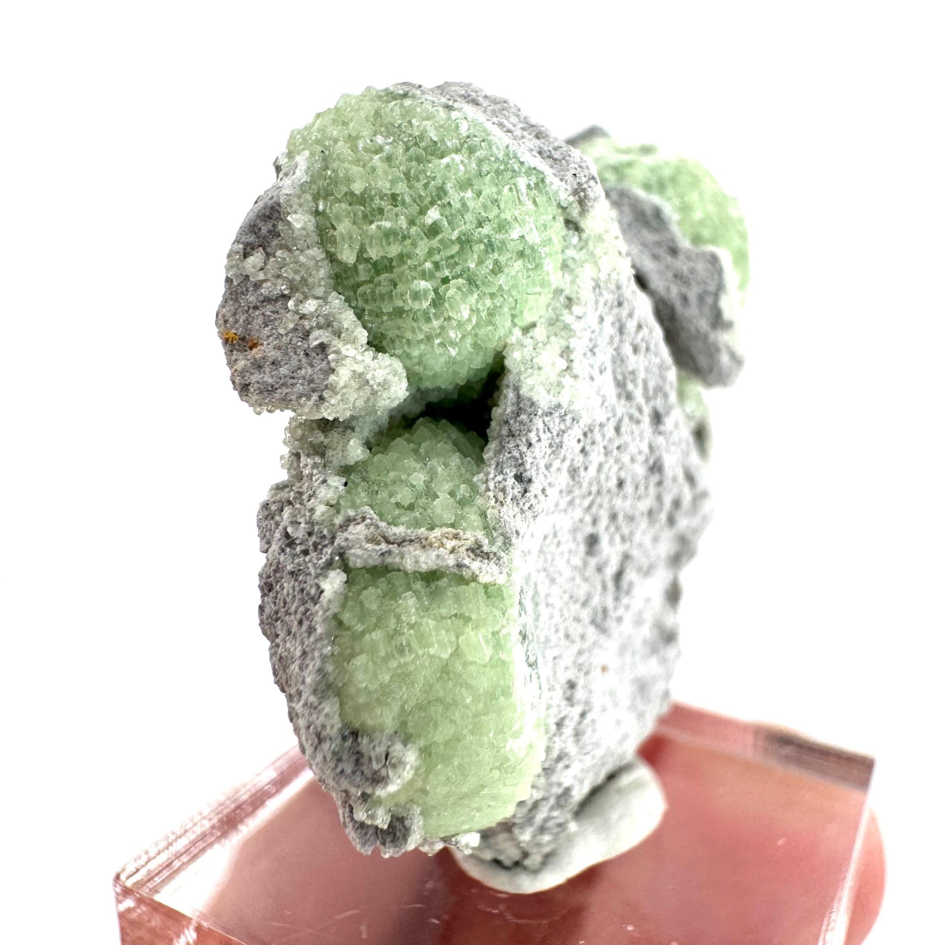 Wavellite (Arkansas, USA) | green crystal cluster, mineral specimen