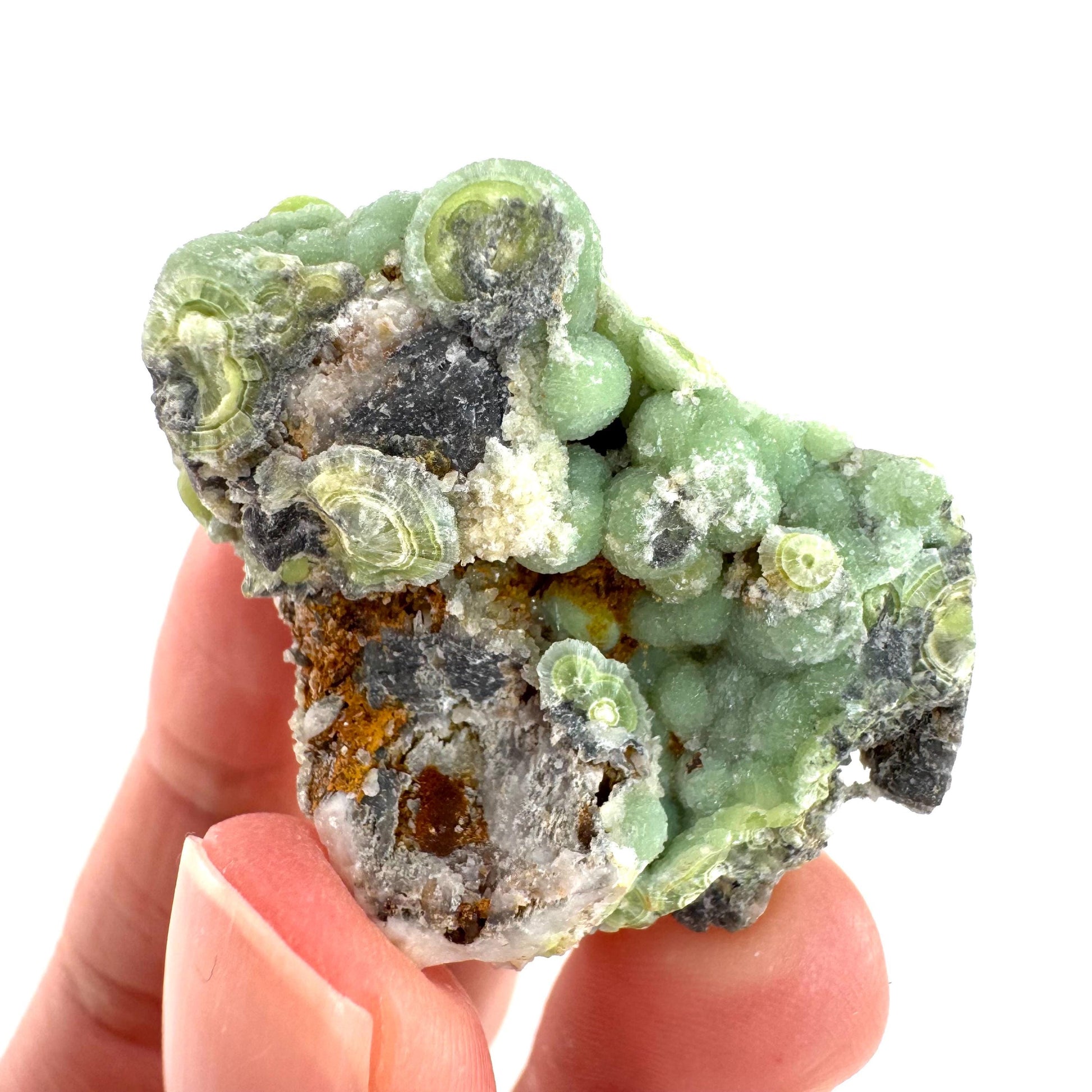 Wavellite (Arkansas, USA) | green crystal cluster, mineral specimen