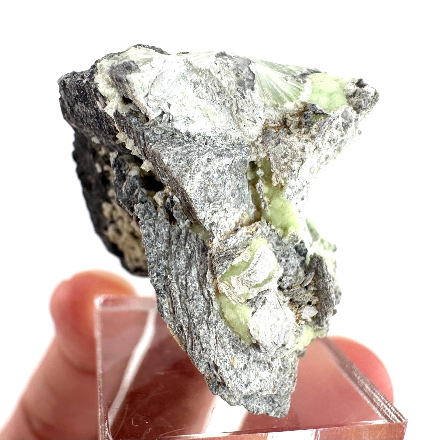 Wavellite (Arkansas, USA) | green crystal cluster, mineral specimen