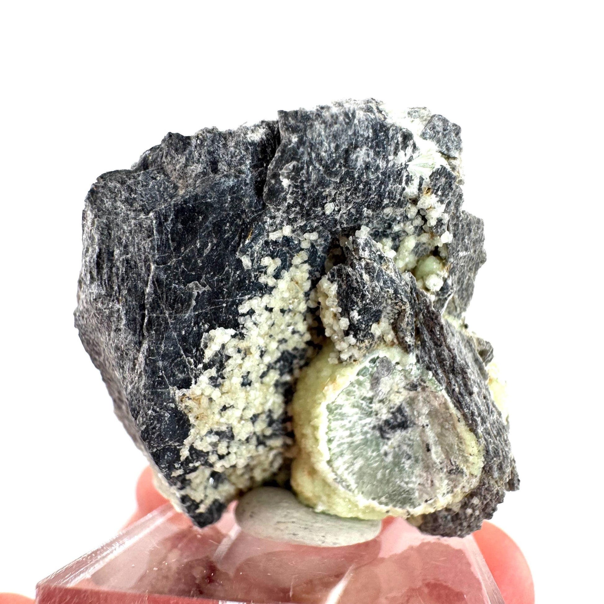 Wavellite (Arkansas, USA) | green crystal cluster, mineral specimen