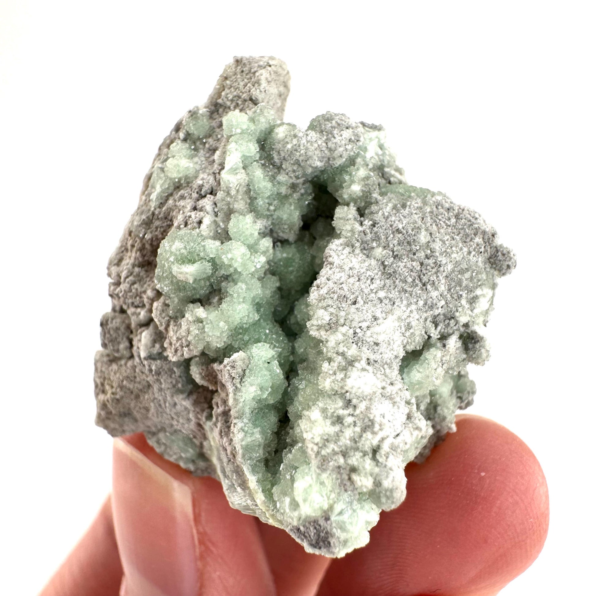 Wavellite (Arkansas, USA) | green crystal cluster, mineral specimen