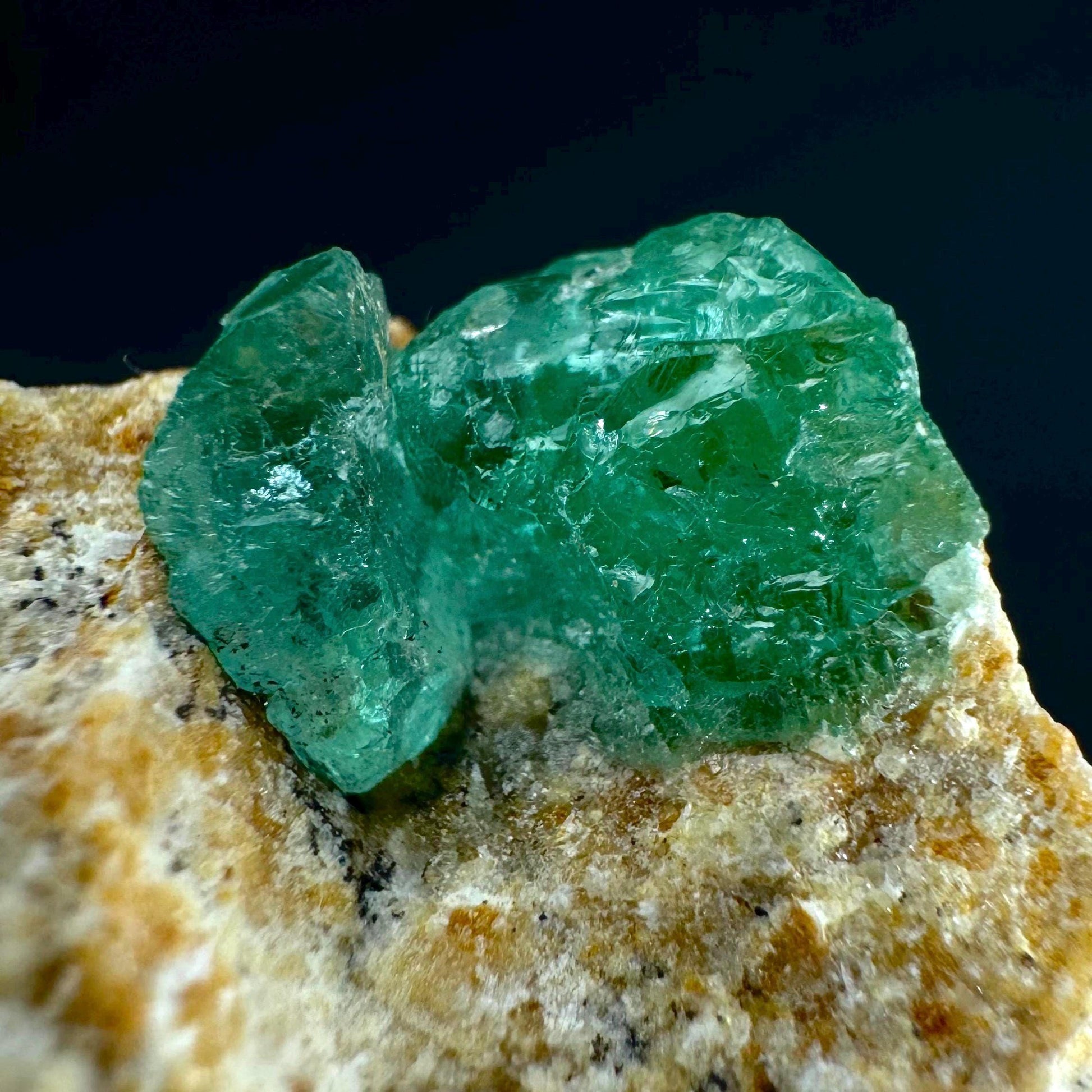 Emerald on Matrix | natural green crystal cluster, raw mineral specimen from Pakistan