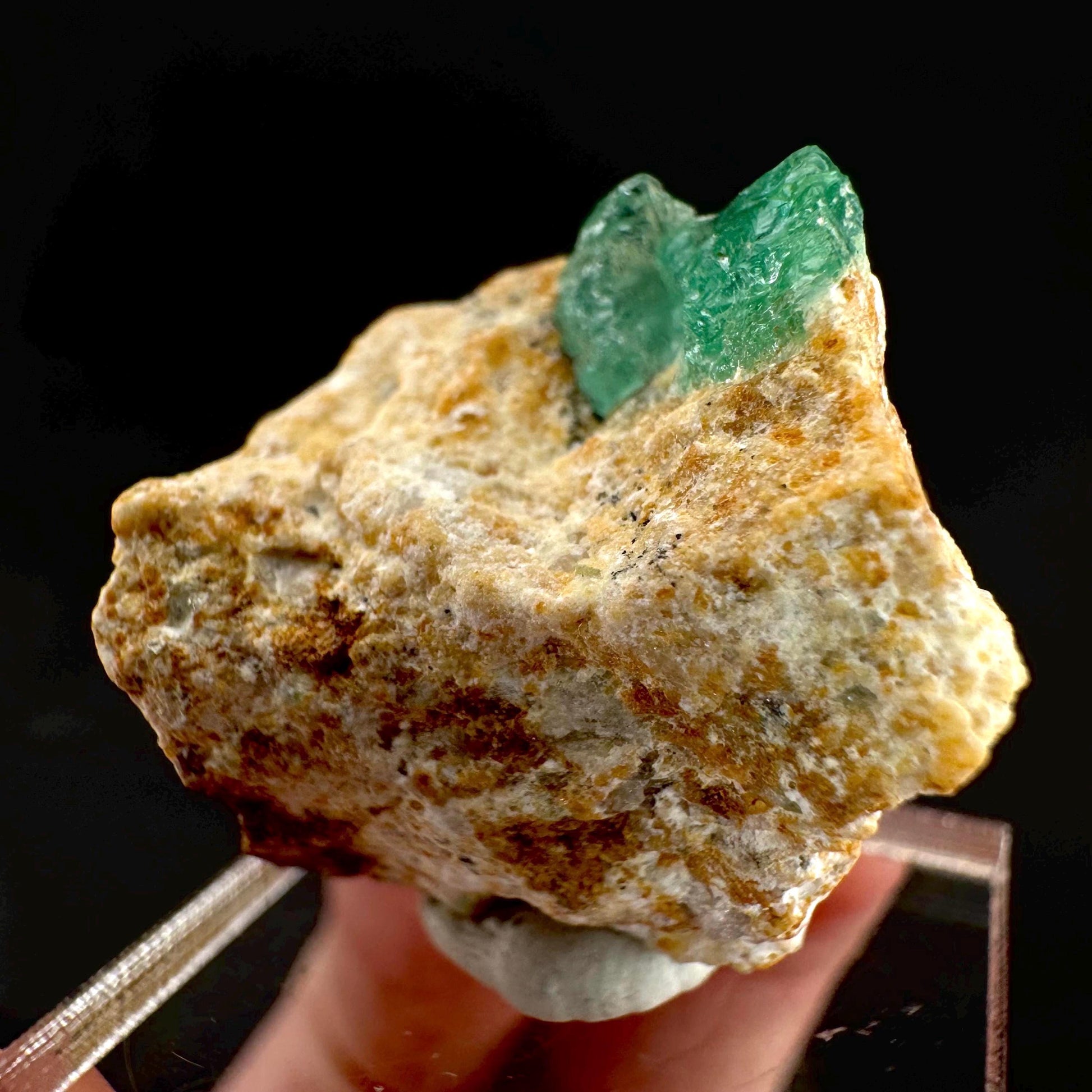 Emerald on Matrix | natural green crystal cluster, raw mineral specimen from Pakistan