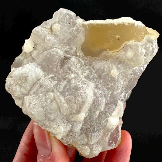 Botryoidal Fluorite on Quartz | yellow fried egg crystal, mineral specimen