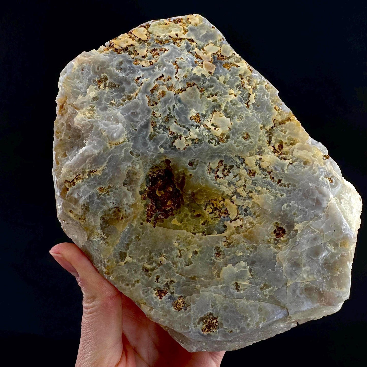 Botryoidal Fluorite on Quartz | yellow fried egg crystal, mineral specimen