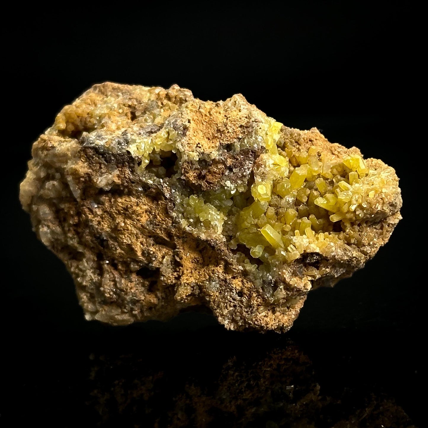 Pyromorphite (BC, Canada) | yellow pyromorphite crystal, rare mineral specimen