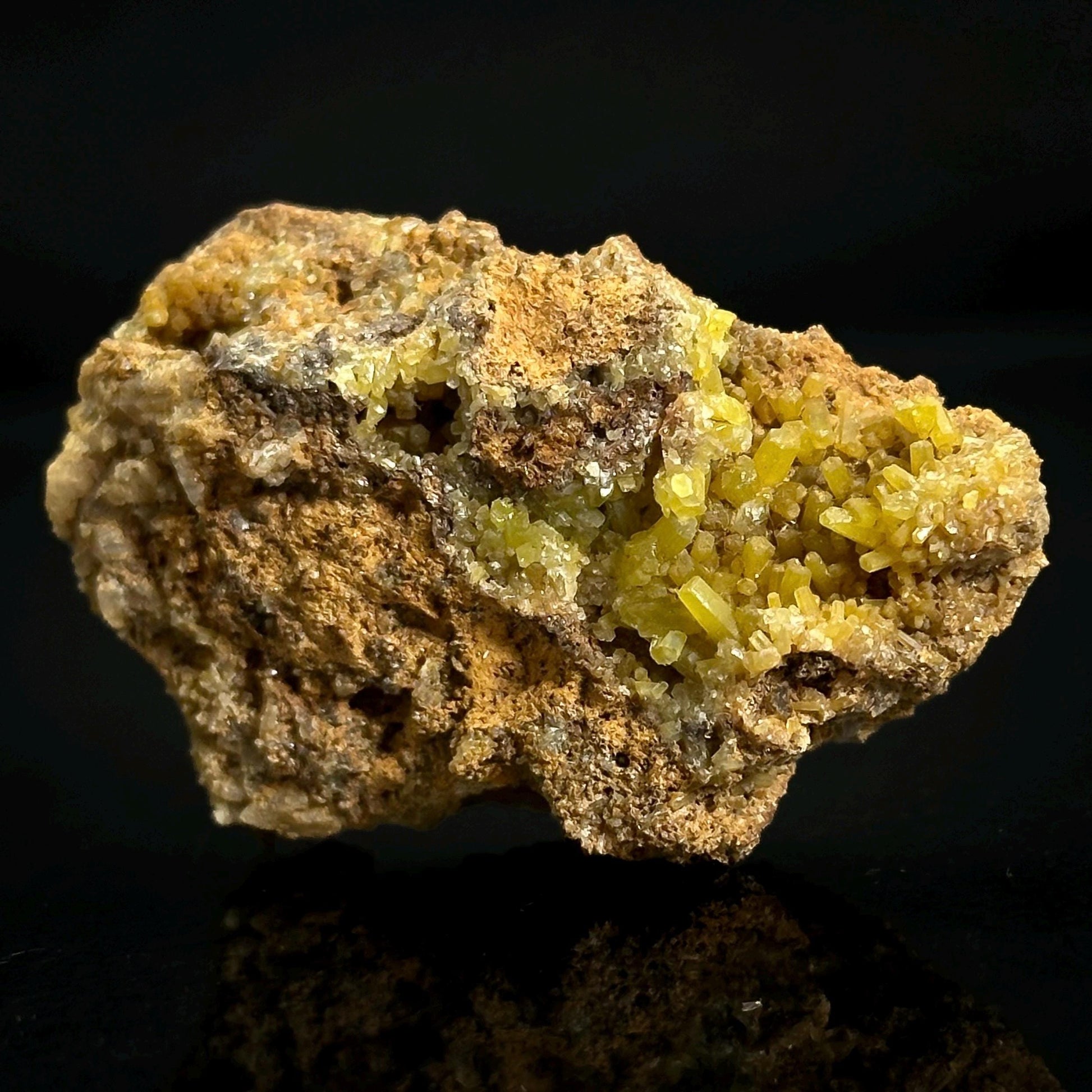 Pyromorphite (BC, Canada) | yellow pyromorphite crystal, rare mineral specimen