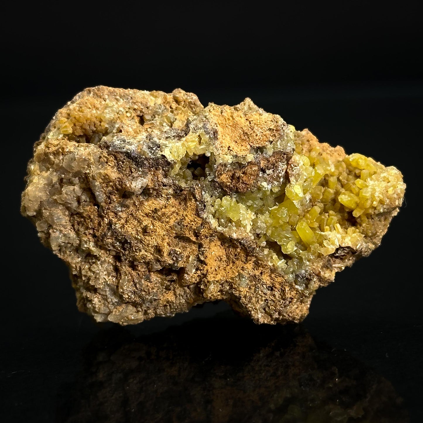 Pyromorphite (BC, Canada) | yellow pyromorphite crystal, rare mineral specimen
