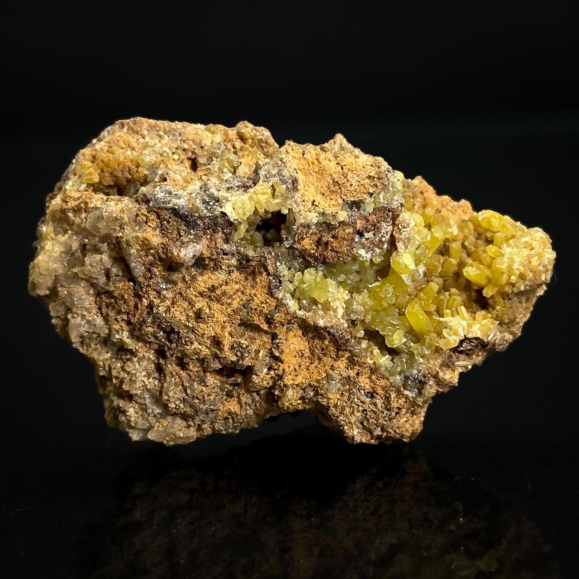Pyromorphite (BC, Canada) | yellow pyromorphite crystal, rare mineral specimen