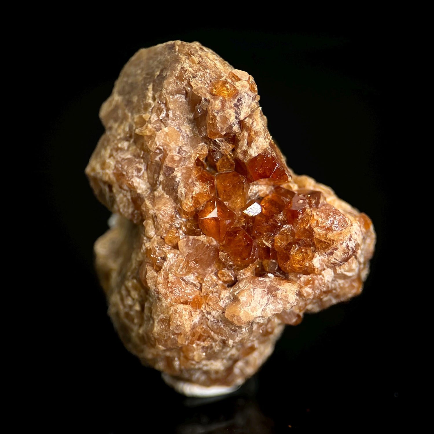 Hessonite Garnet (Conneticut, USA) | orange garnet crystal, mineral specimen
