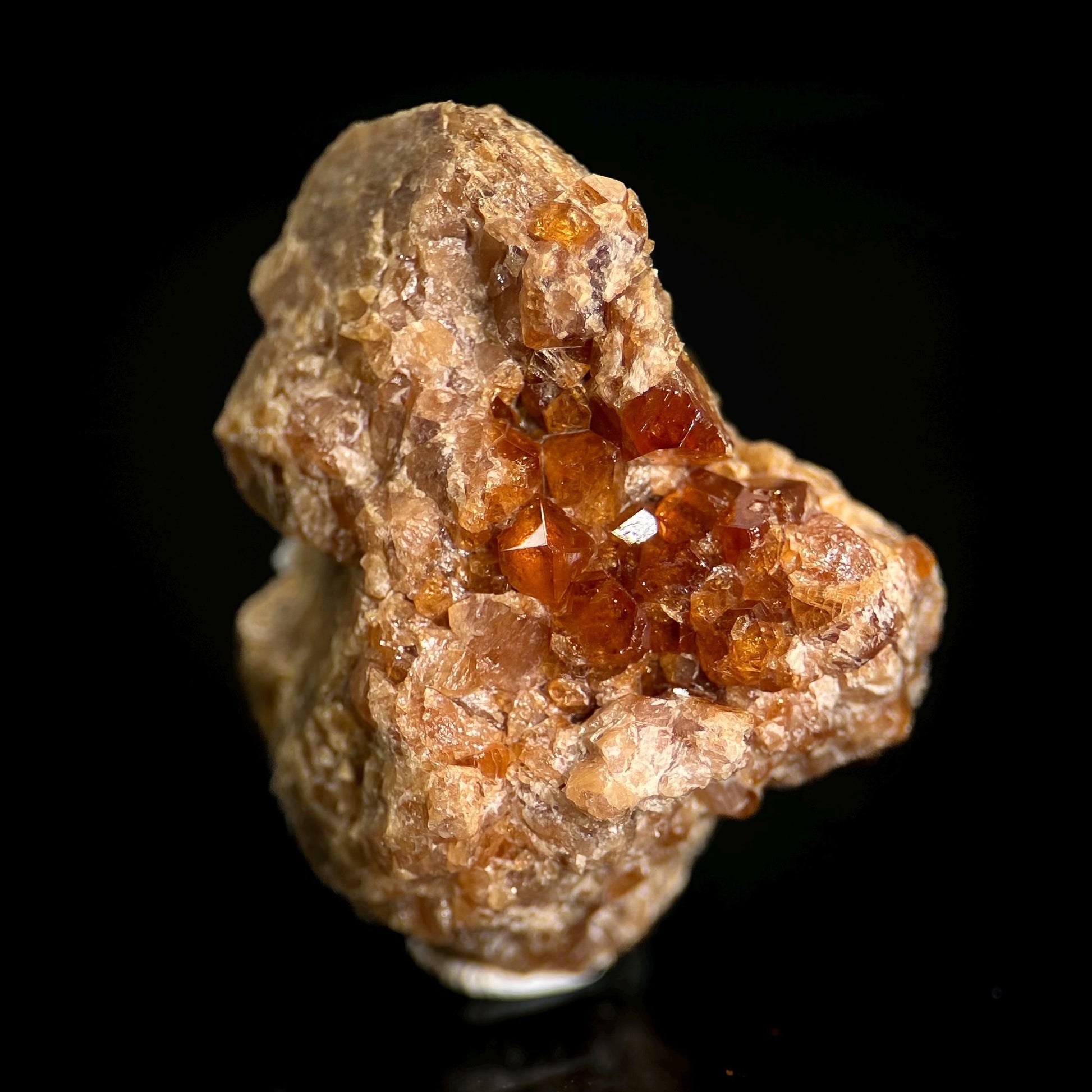 Hessonite Garnet (Conneticut, USA) | orange garnet crystal, mineral specimen