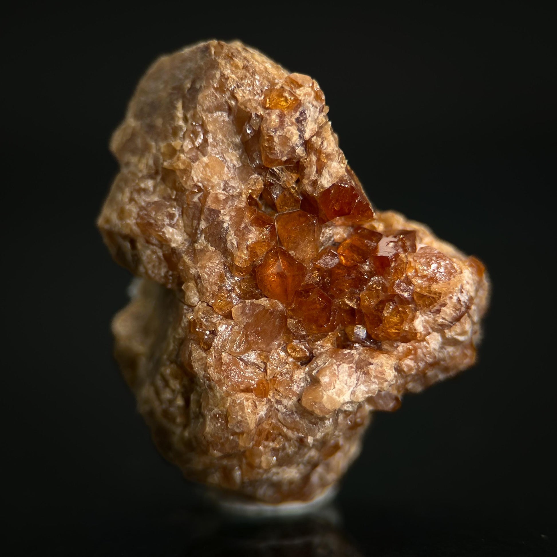 Hessonite Garnet (Conneticut, USA) | orange garnet crystal, mineral specimen