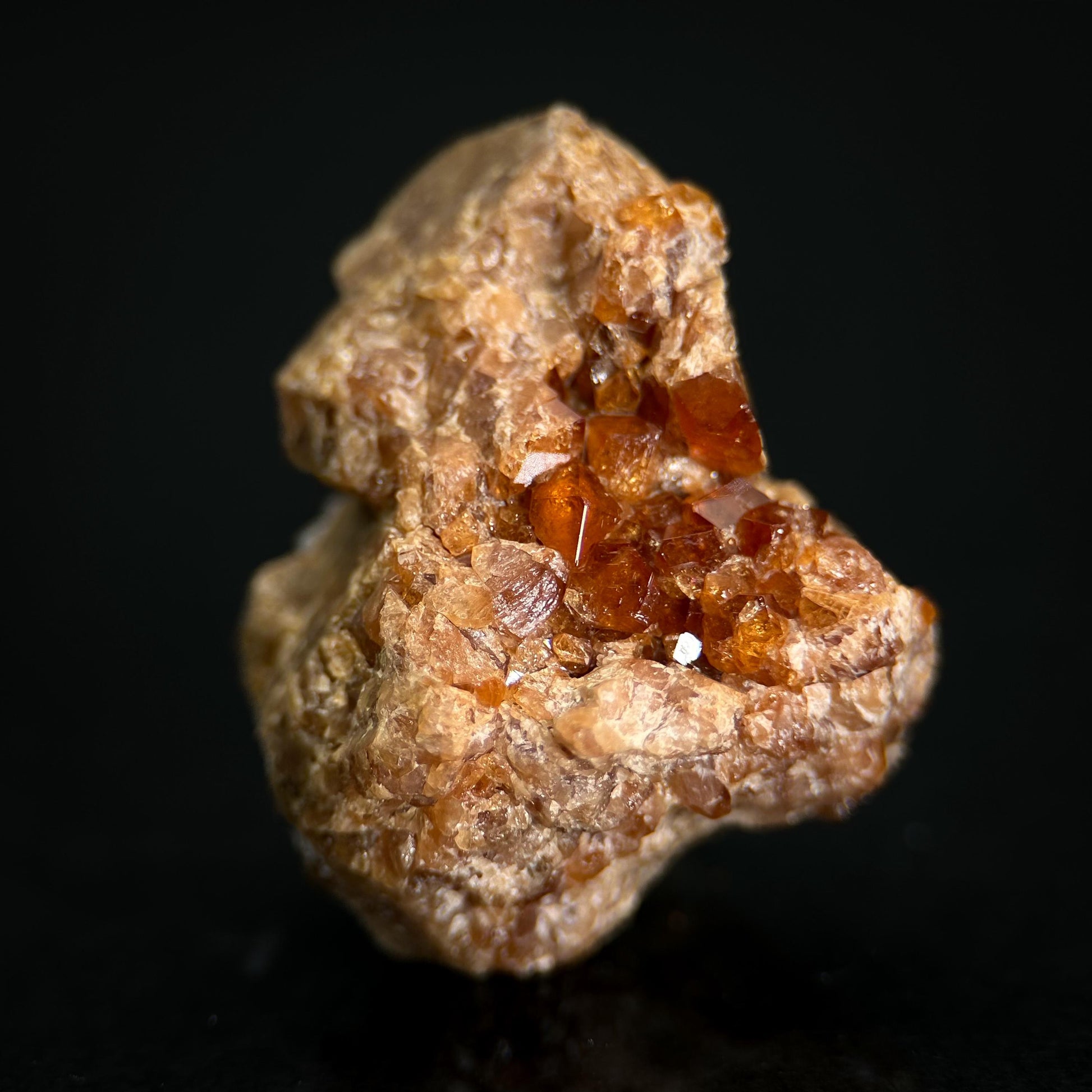 Hessonite Garnet (Conneticut, USA) | orange garnet crystal, mineral specimen
