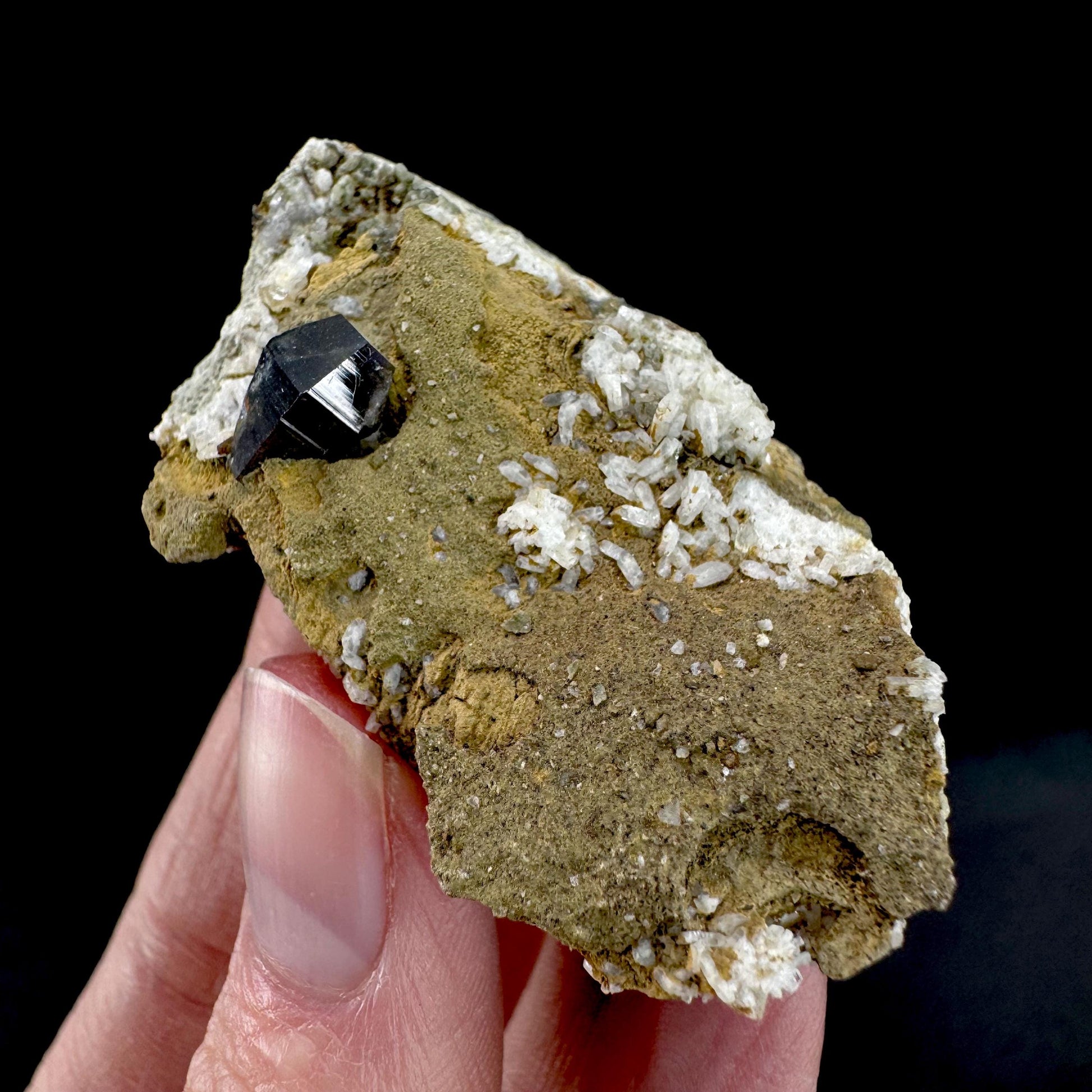 Anatase on Matrix | Metallic Crystal, Rare Mineral Specimen