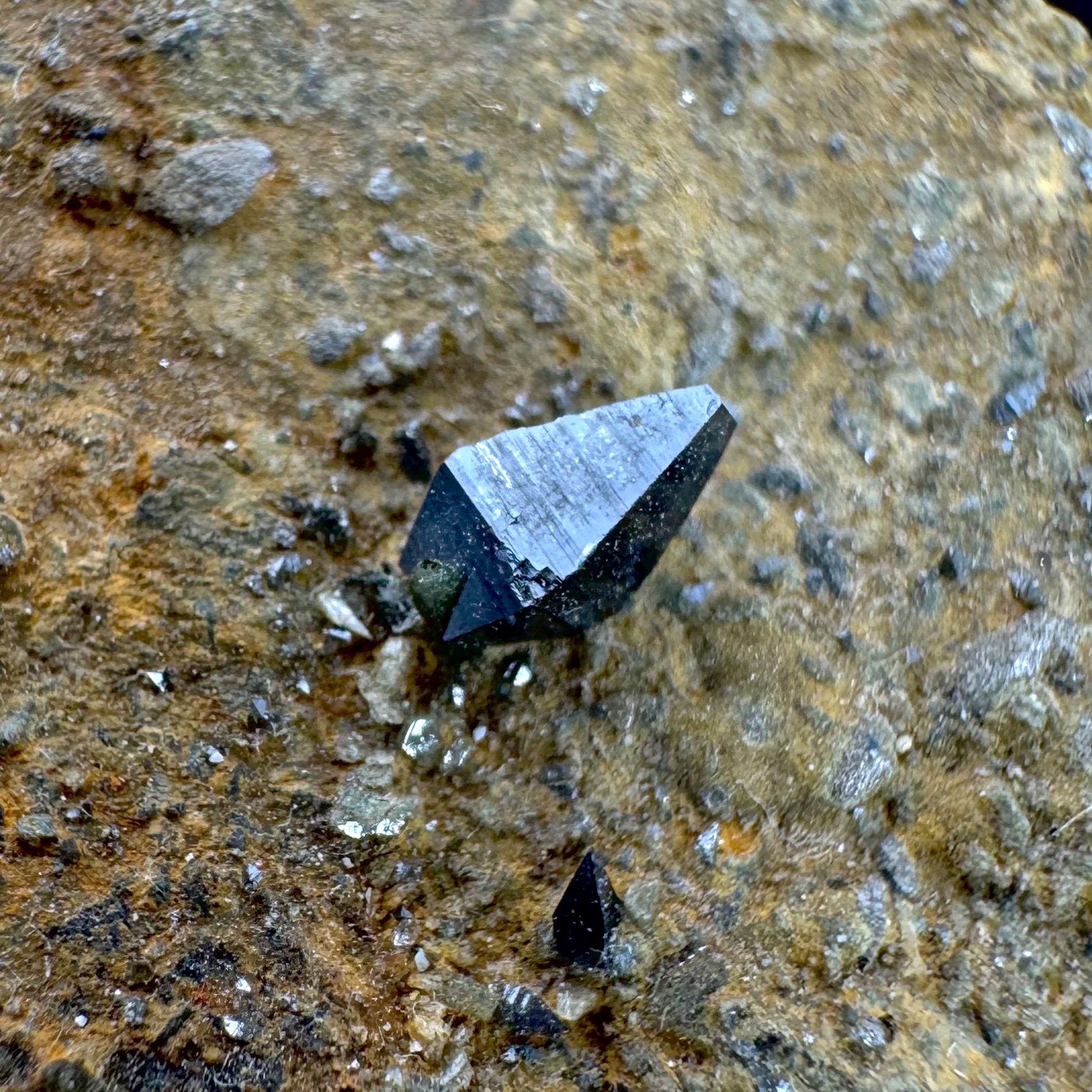 Anatase on Matrix | Metallic Crystal, Rare Mineral Specimen