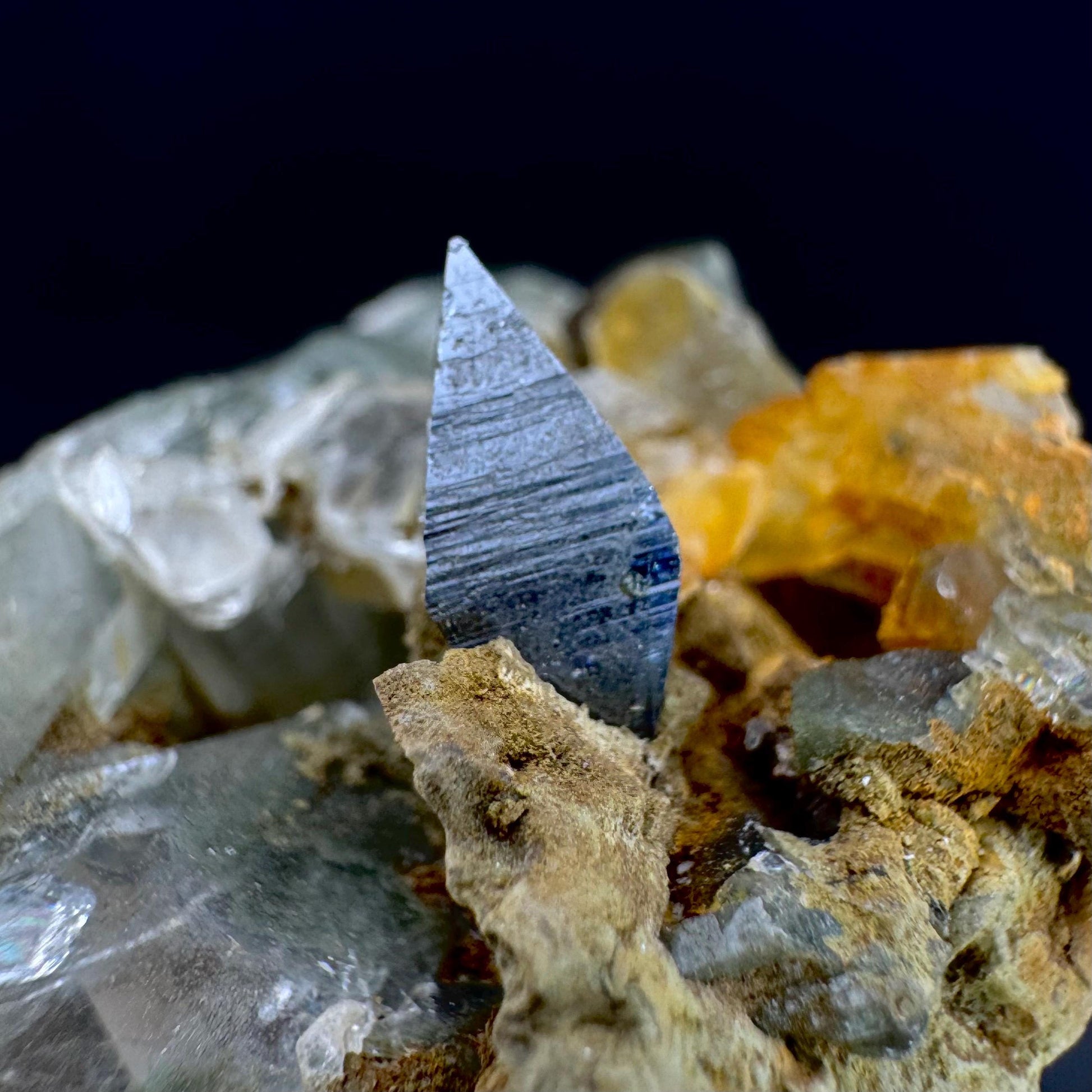 Anatase w/ Chlorite Quartz | Metallic Crystal, Rare Mineral Specimen