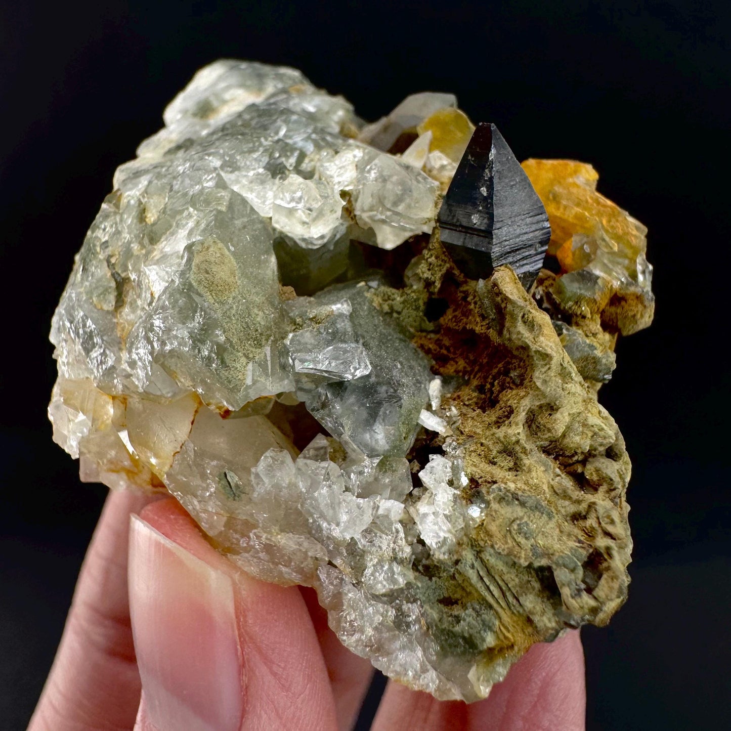 Anatase w/ Chlorite Quartz | Metallic Crystal, Rare Mineral Specimen